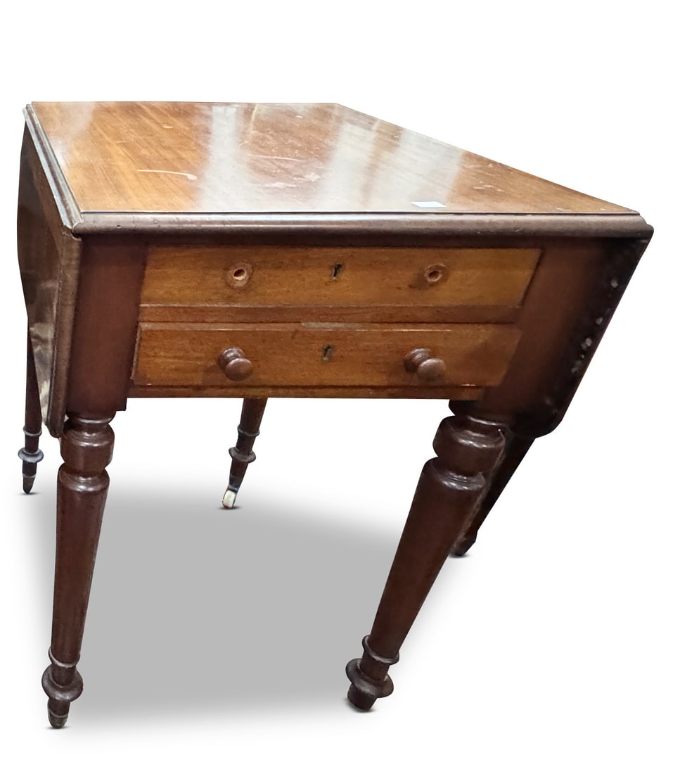 19th Century English Mahogany Bedside Table, (1 of 1)