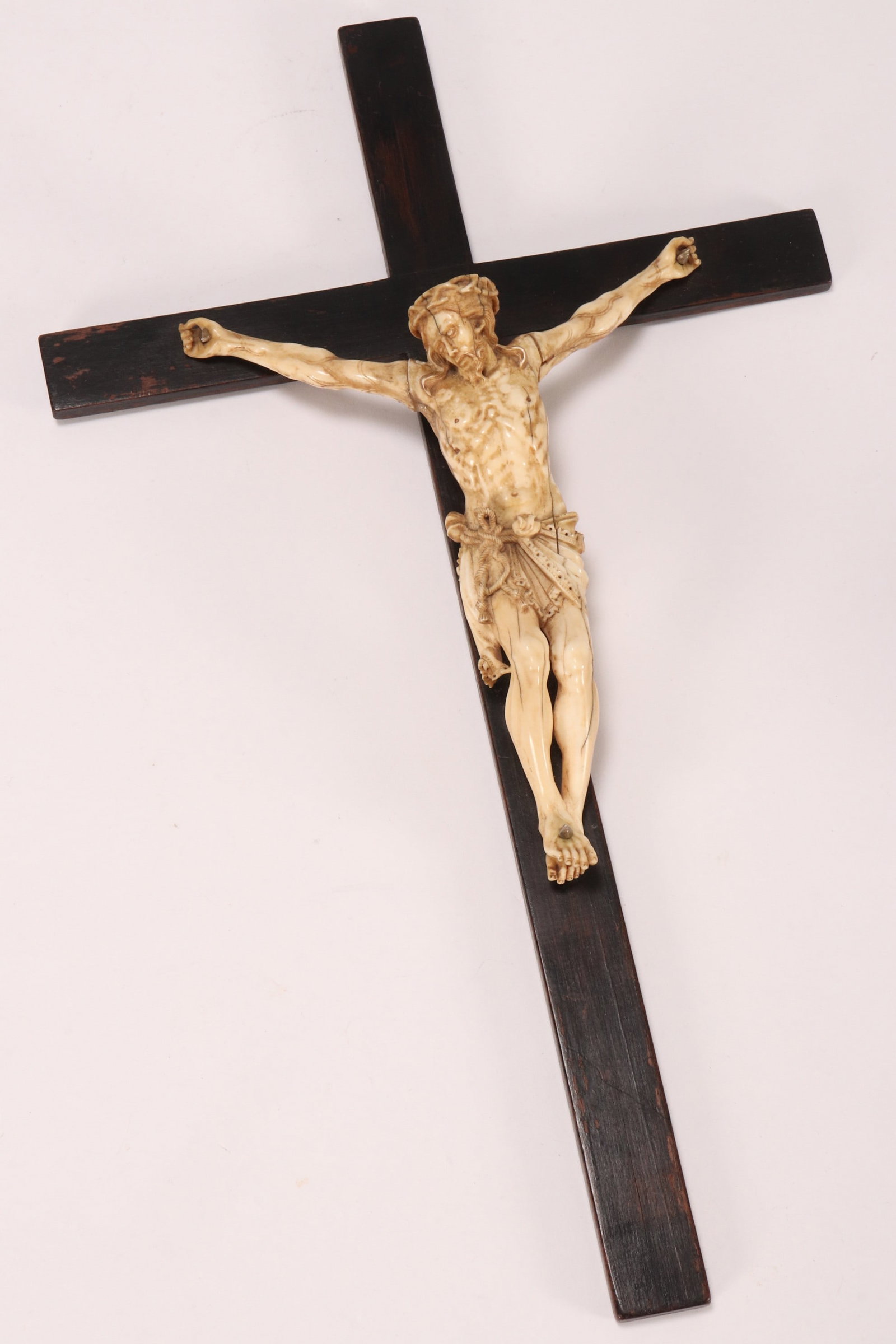 Late 17th Century Spanish Carved Crucifix, c.1690, (1 of 5)