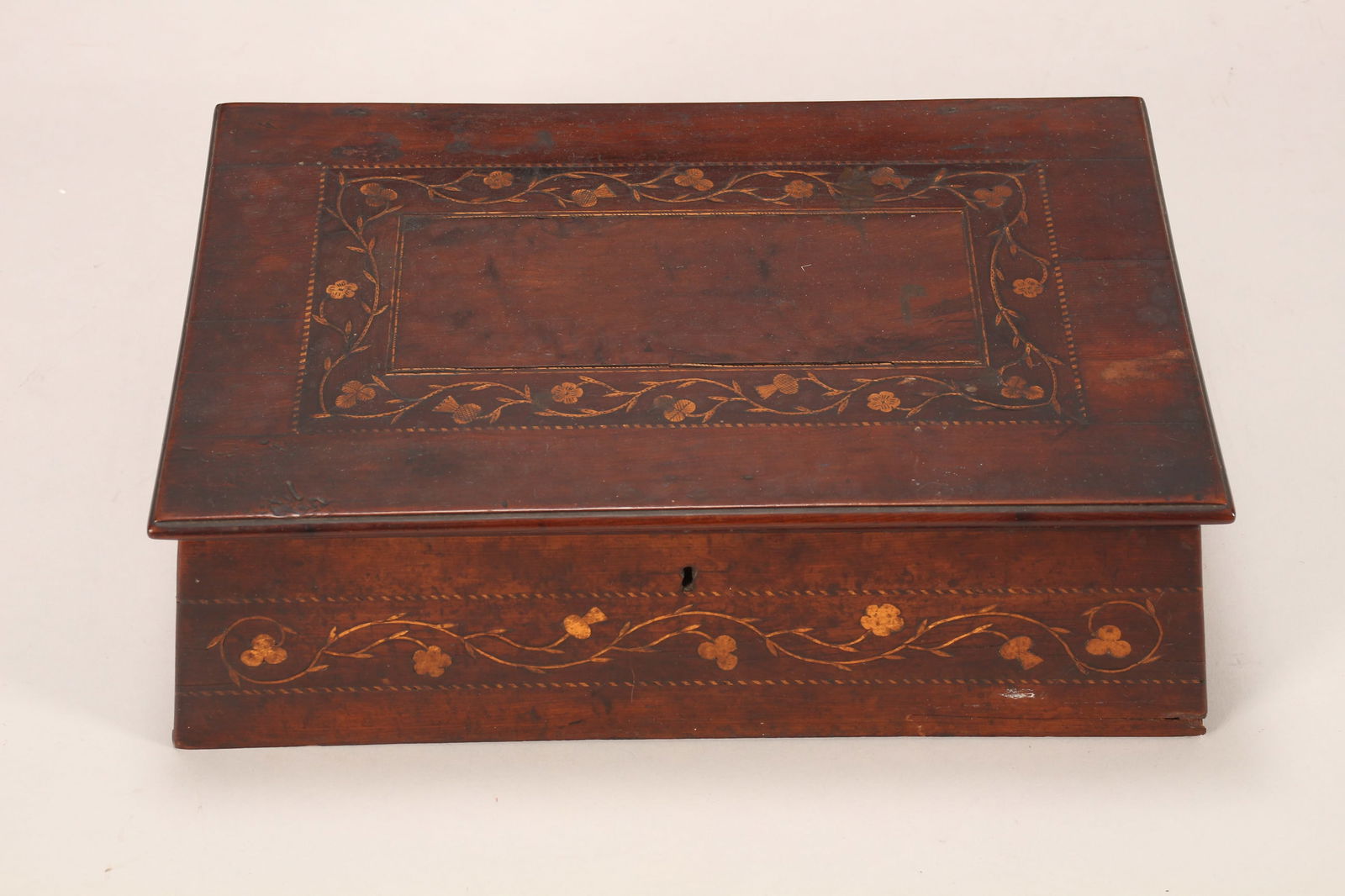 19th Century Inlaid Mahogany Box, (1 of 6)