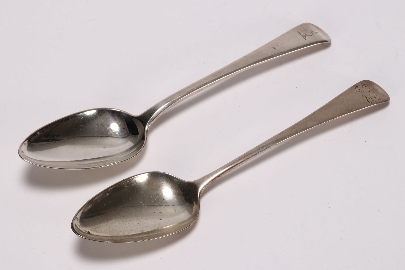 Two George III Sterling Silver Table Spoons, (1 of 4)
