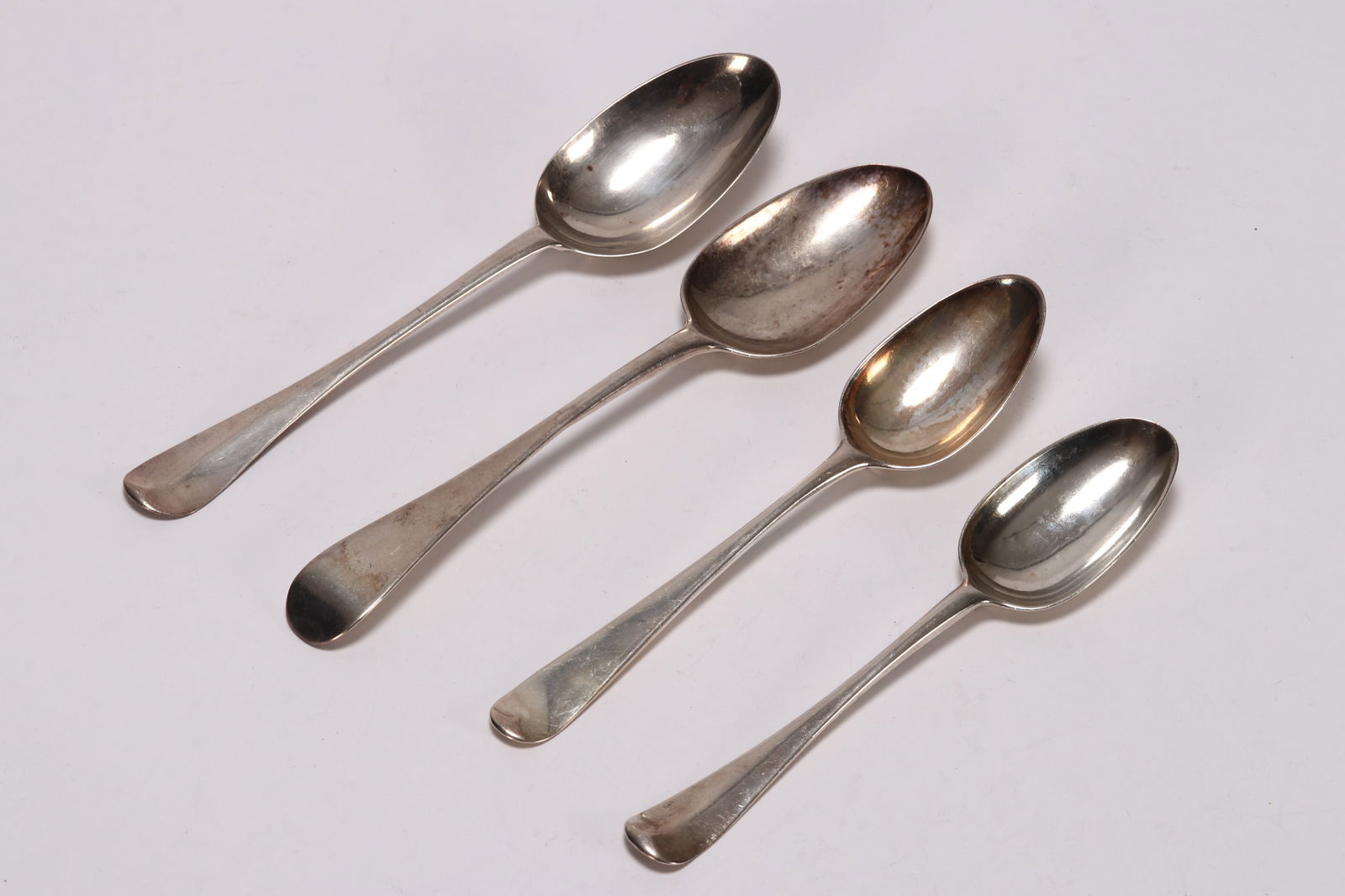 Four Georgian Sterling Silver Spoons, (1 of 3)