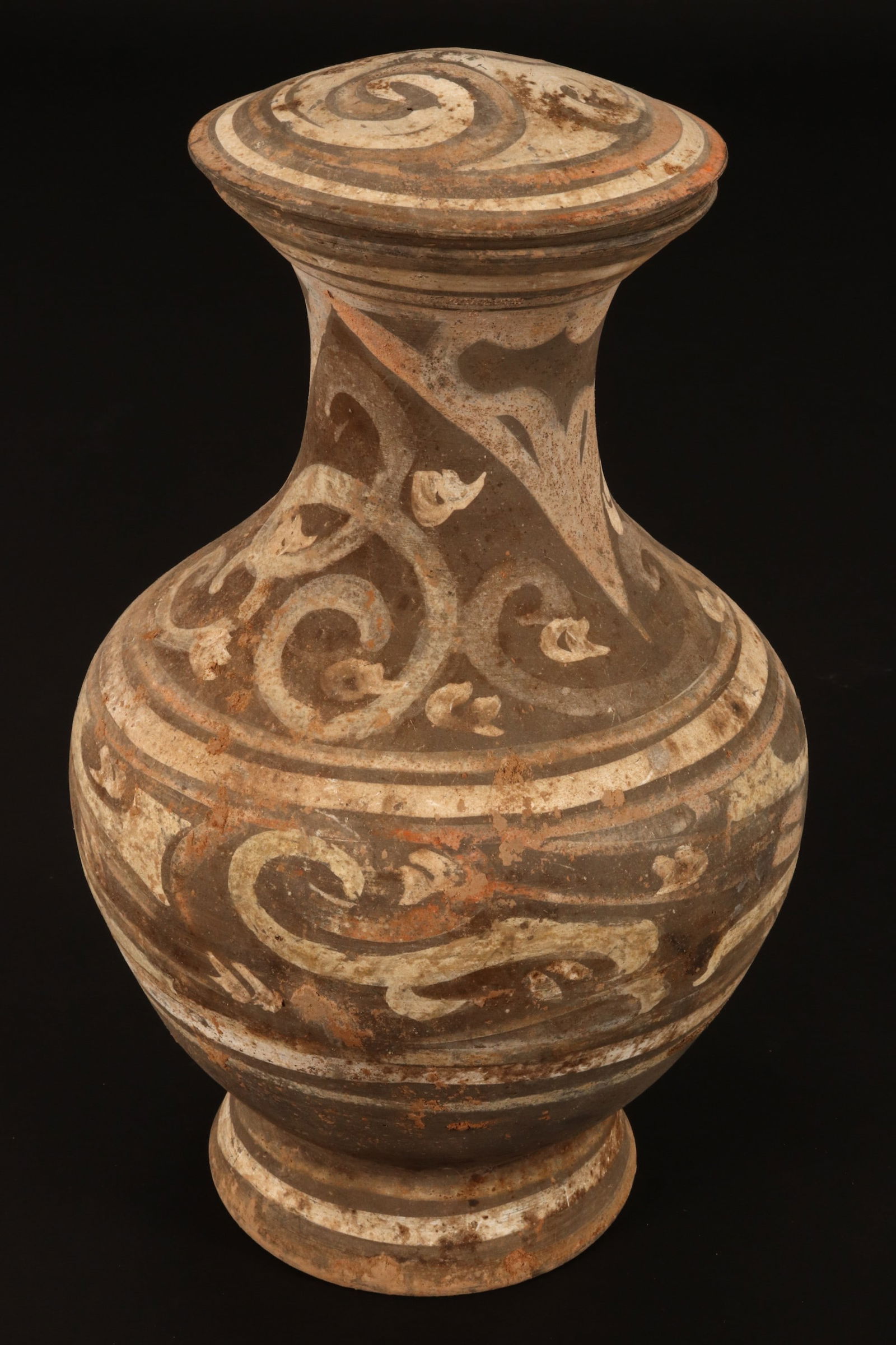 Chinese Han Dynasty (206 BCE-220CE) Vase and Cover (1 of 3)