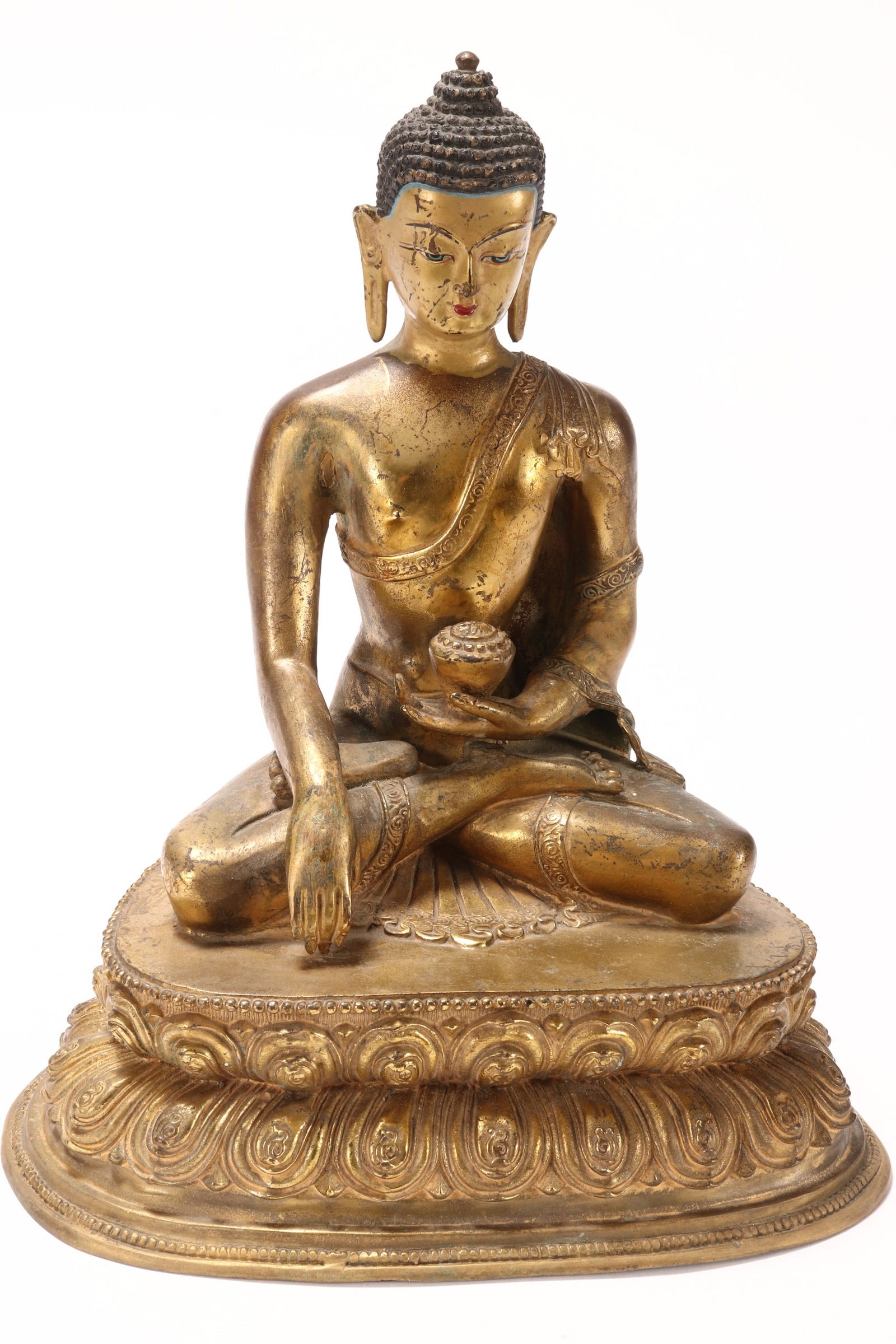Sino-Tibetan Gilt Bronze Buddha, (1 of 7)