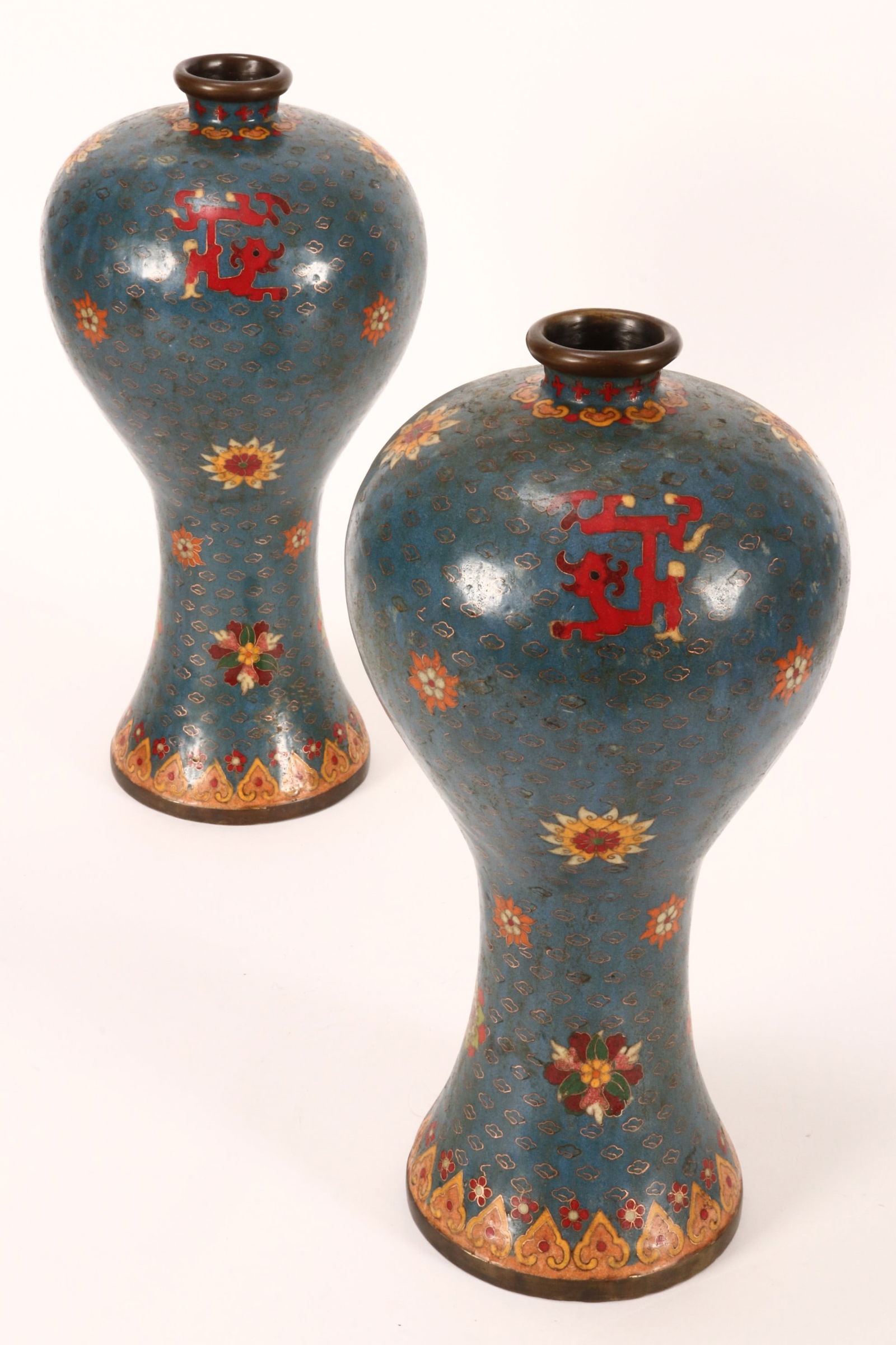 Pair of Chinese Cloisonne Vases, (1 of 3)