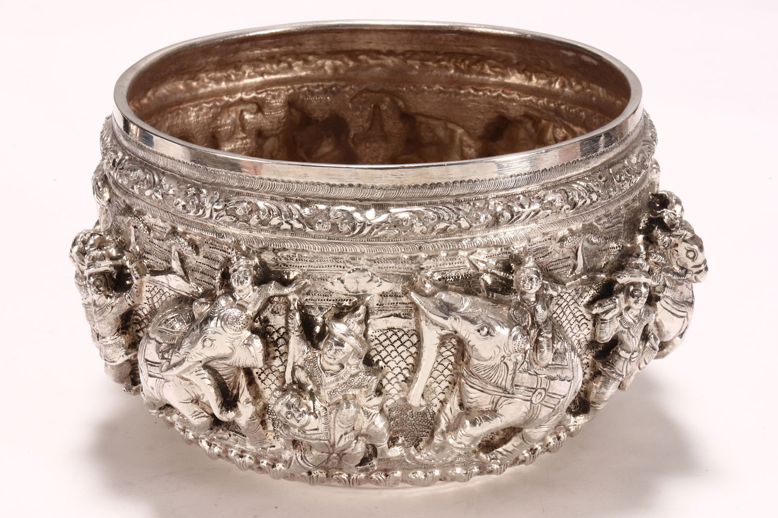 Burmese Silver Bowl, (1 of 5)
