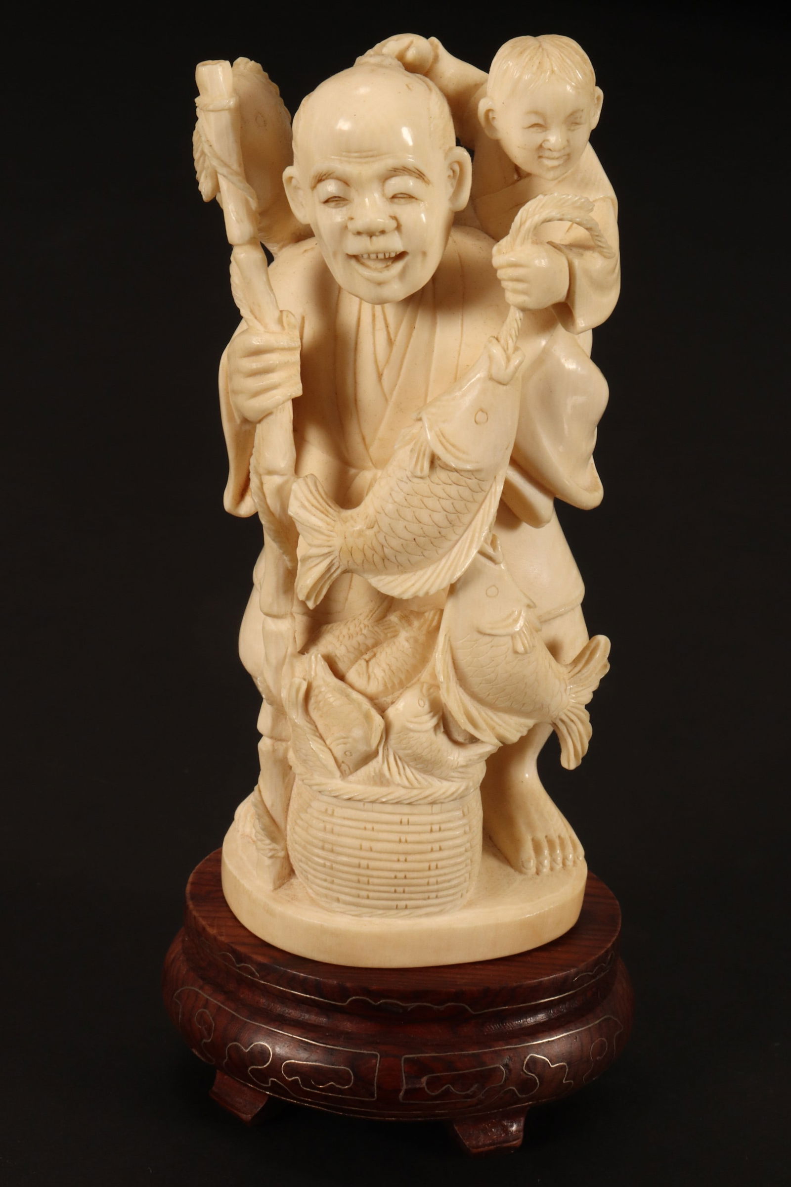 Japanese Late Meiji Period Figure Group, (1 of 6)