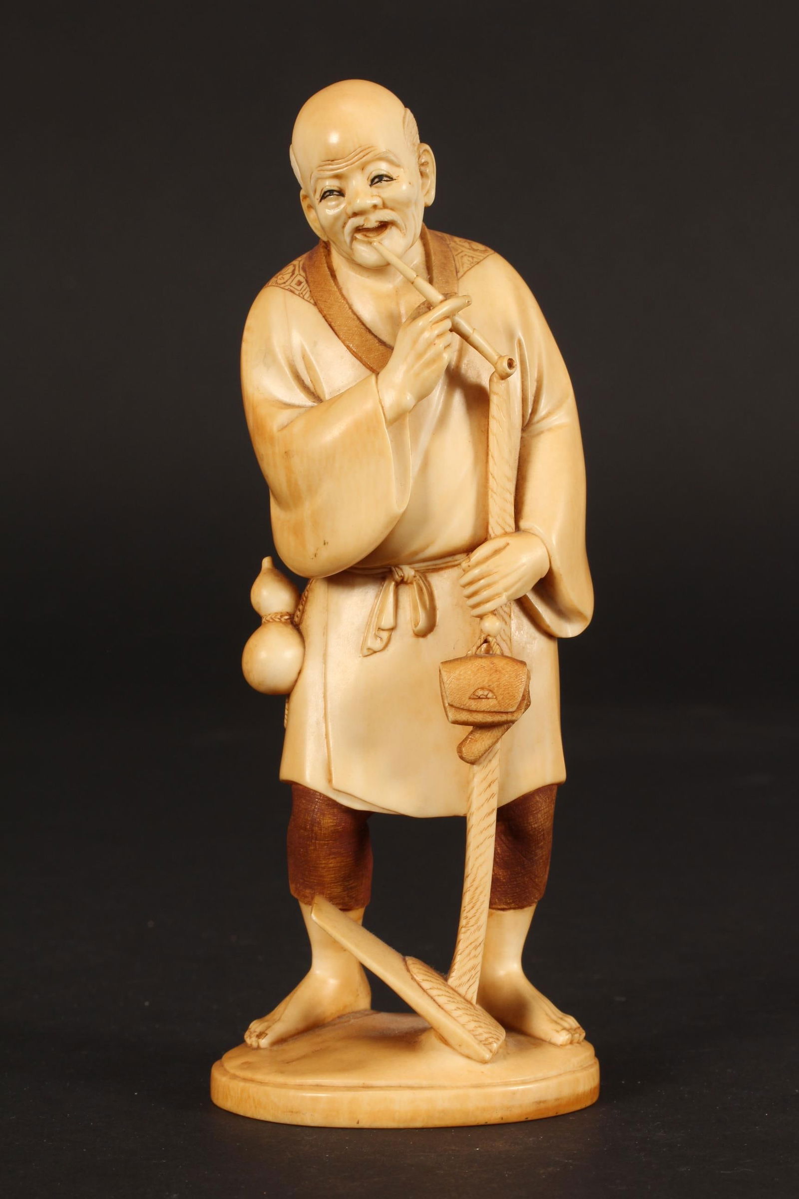 Japanese Meiji Period Carved Figure, (1 of 6)