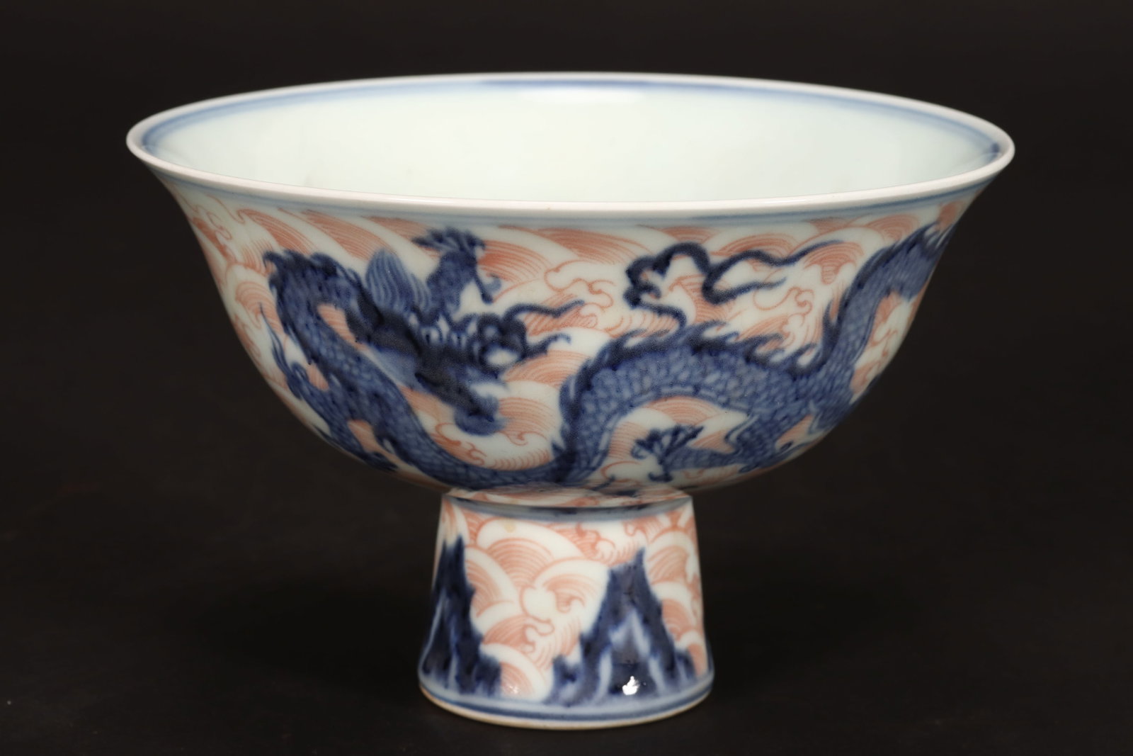 Chinese Porcelain Stem Cup, (1 of 6)