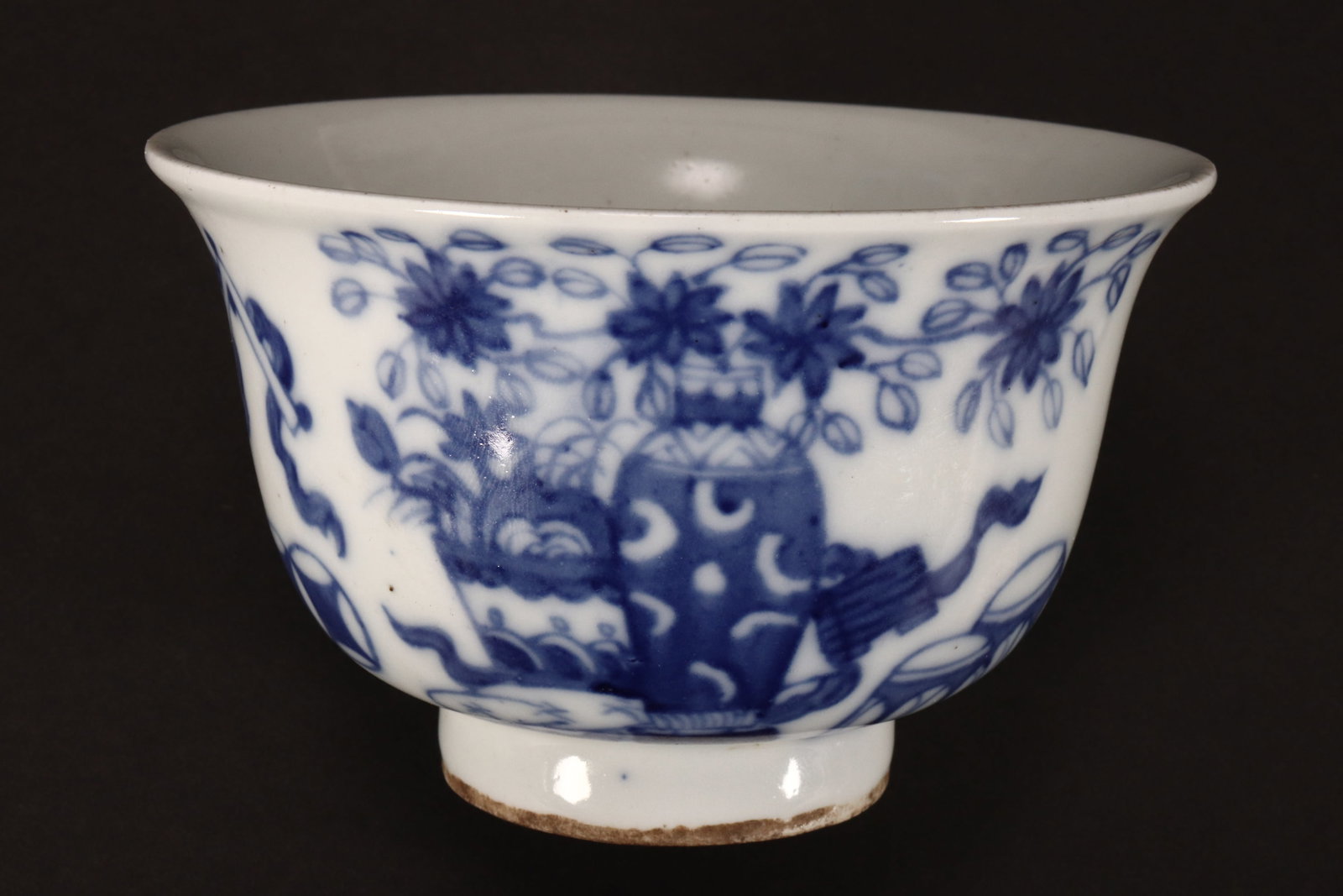 Chinese Qing Dynasty Blue and White Porcelain Bowl, (1 of 6)