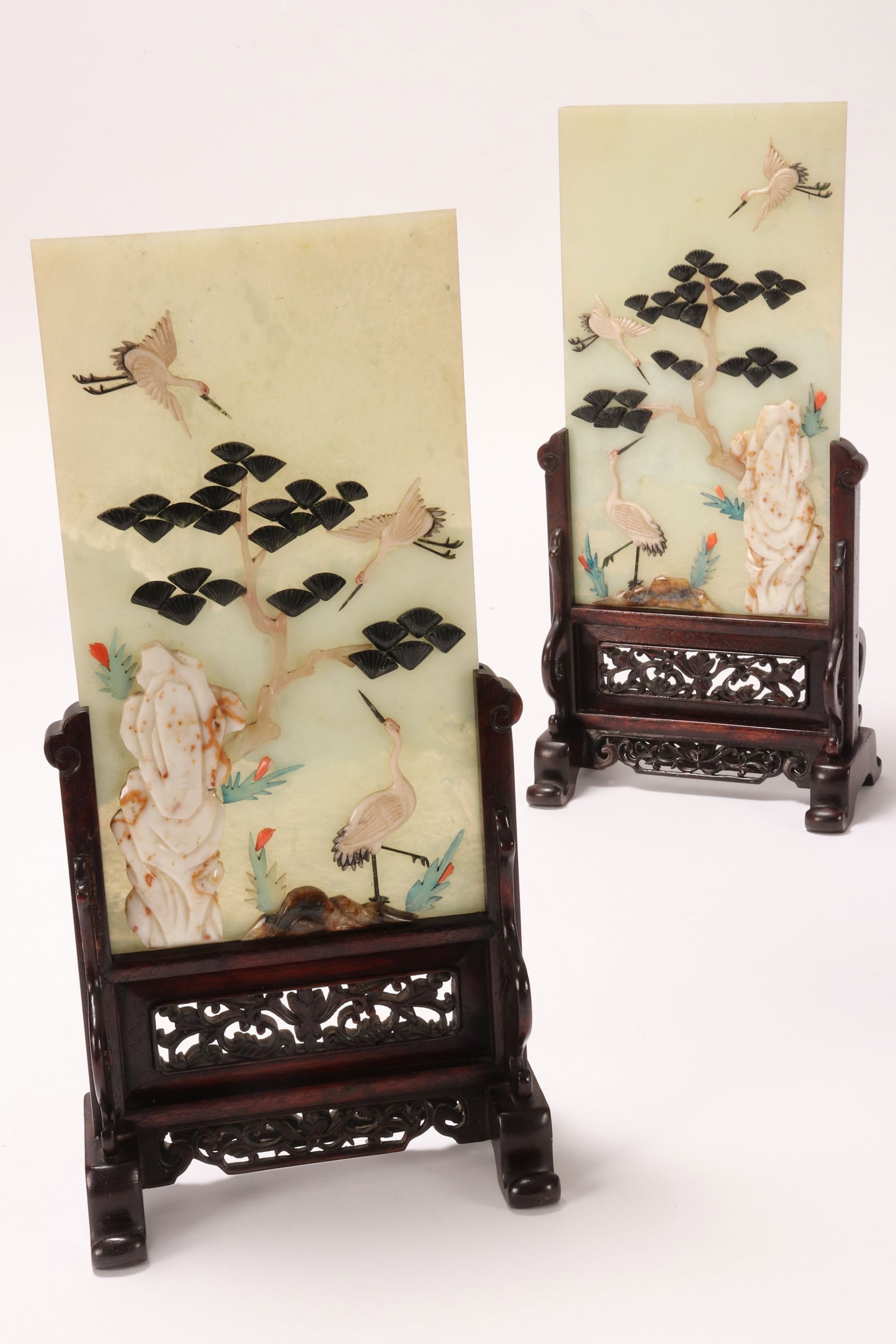 Pair of Chinese Stone Table Screens, (1 of 2)
