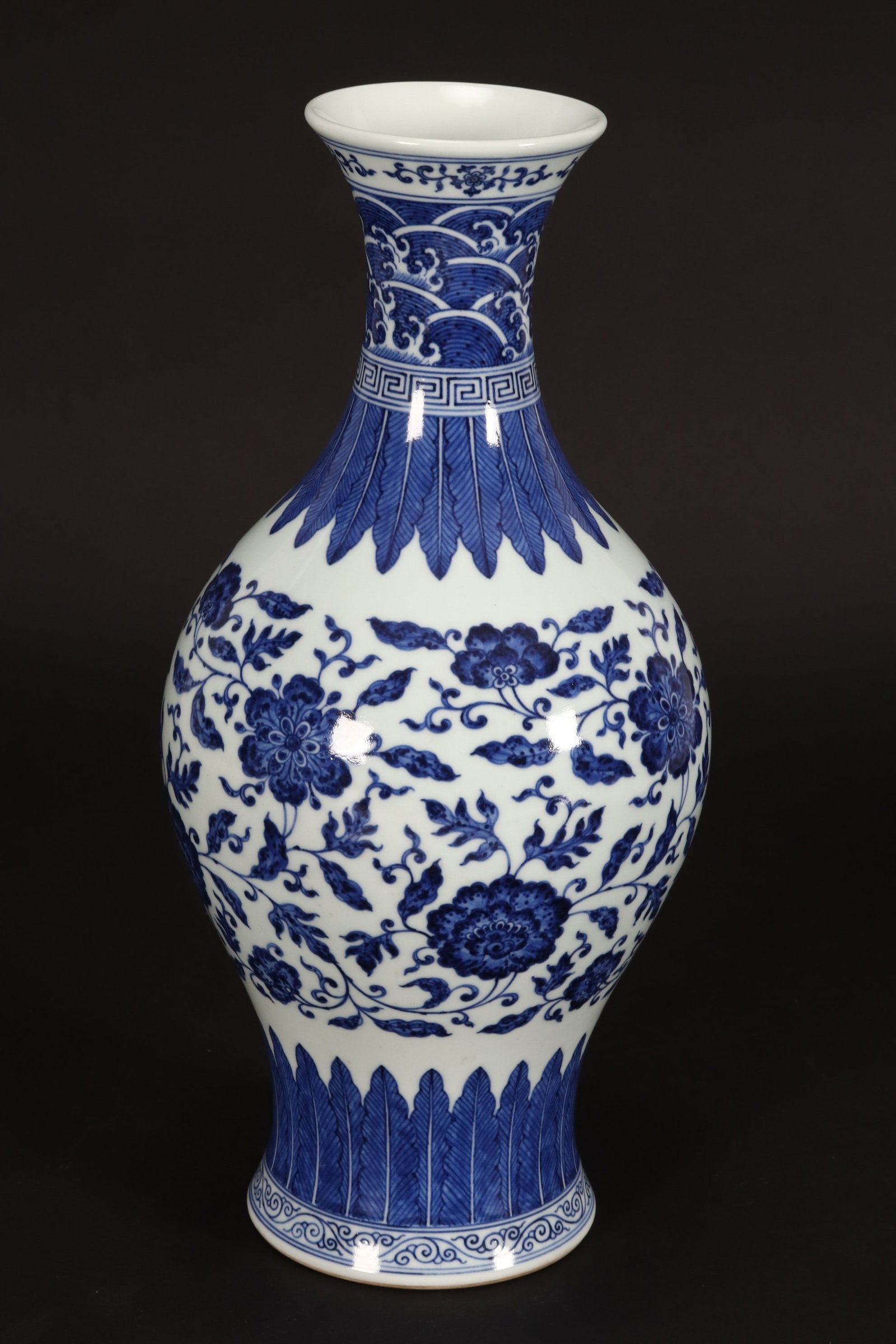 Chinese Blue and White Porcelain Vase, (1 of 6)