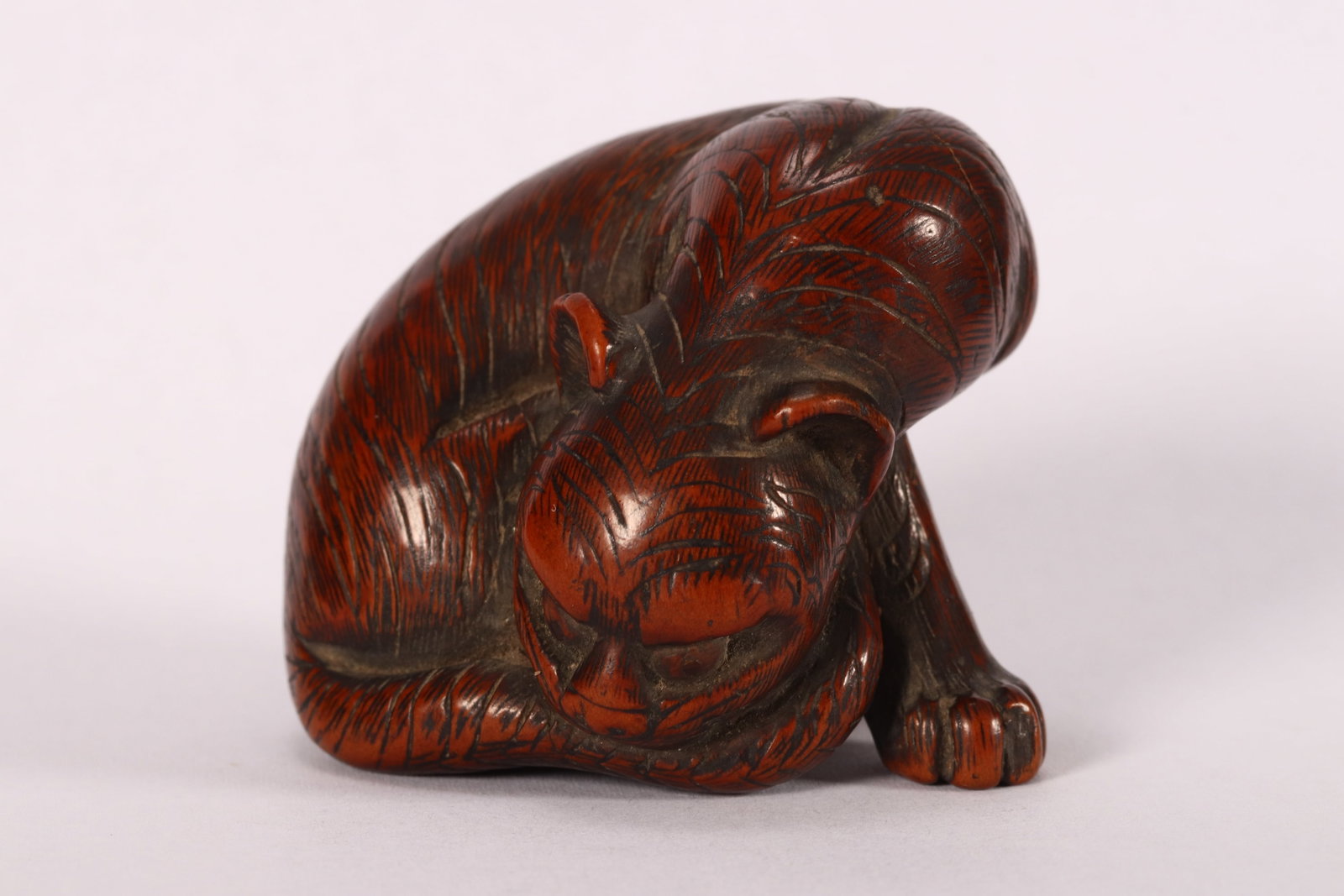 Japanese Carved Boxwood Okimono, (1 of 5)