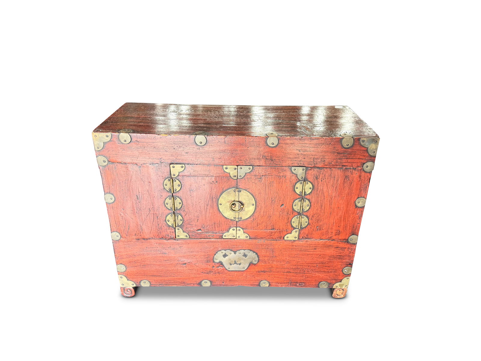 Korean Two Door Lacquer Cabinet, (1 of 2)