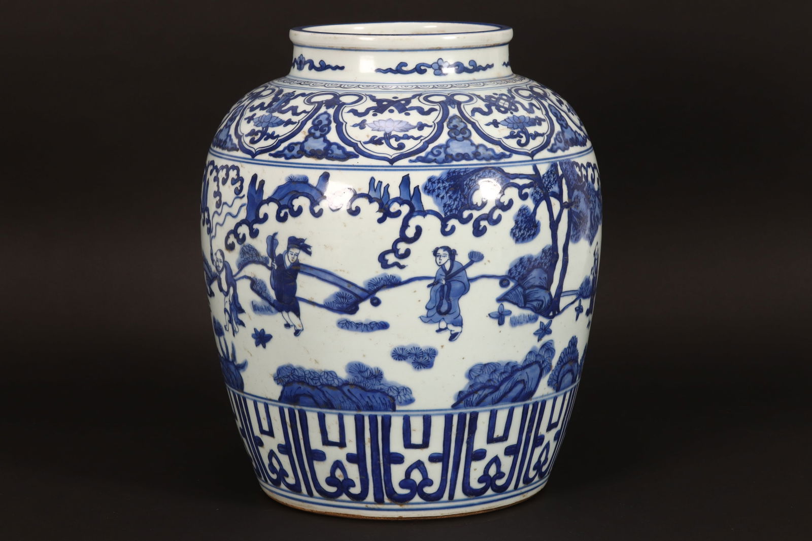 Chinese Blue and White Porcelain Jar, (1 of 9)