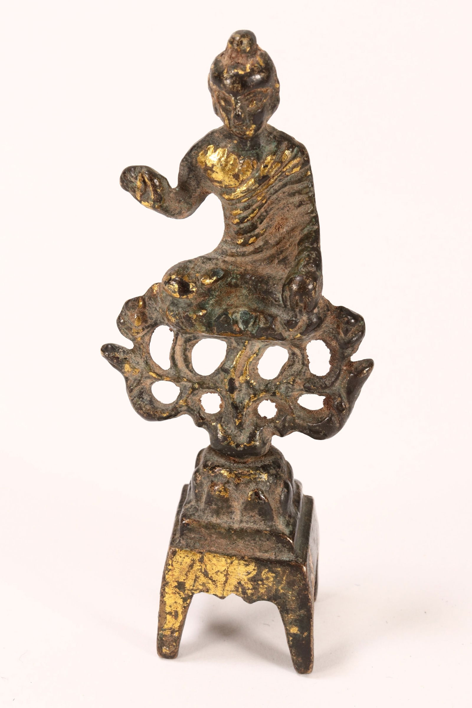 Chinese Gilt Bronze Buddha, (1 of 2)