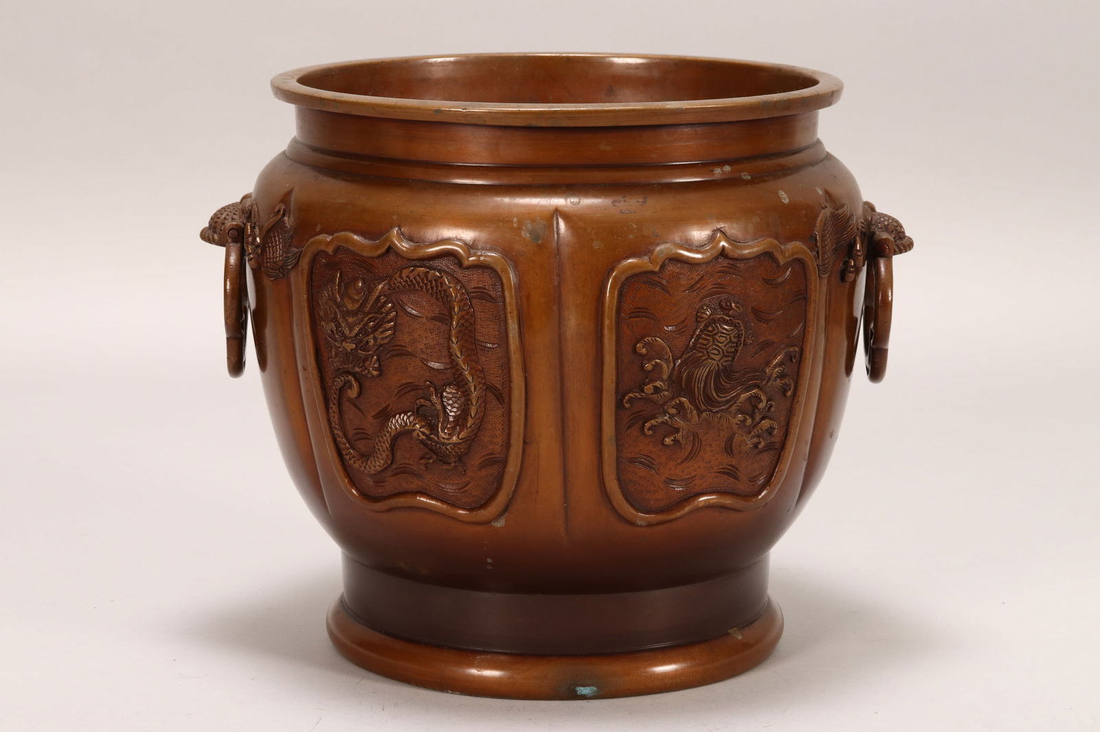 Japanese Late Edo Period Bronze Brazier, (1 of 5)