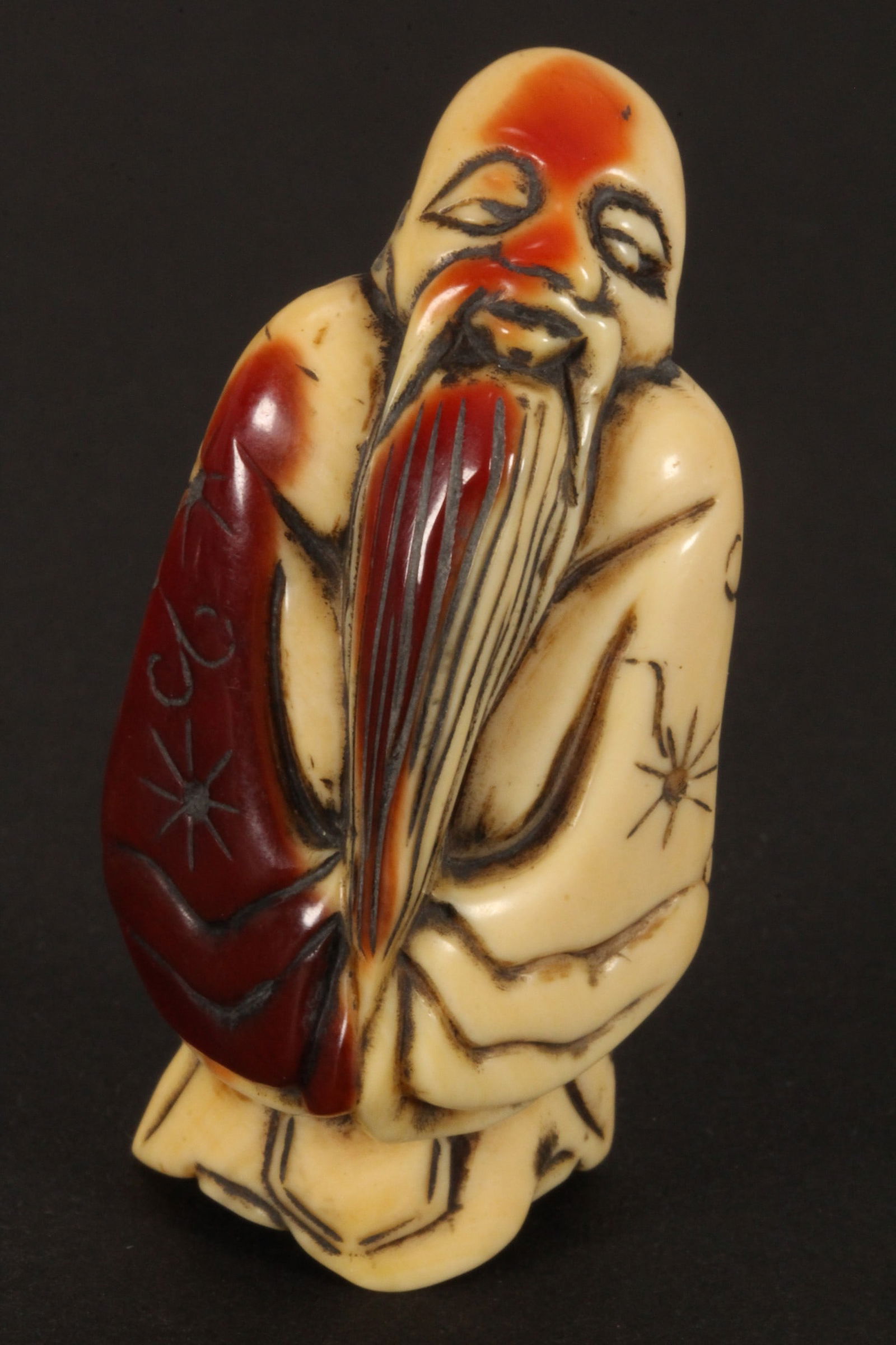 Japanese Carved Hornbill Netsuke, (1 of 5)