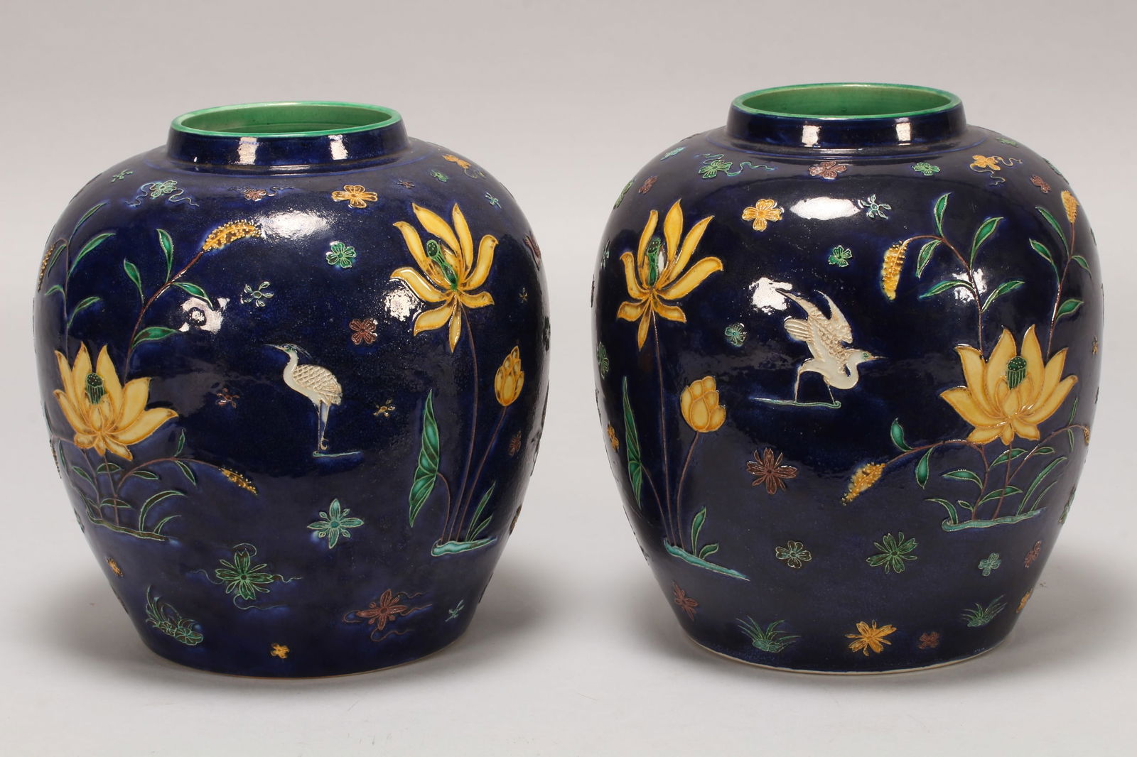 Unusual Pair of Chinese Porcelain Jars, (1 of 7)