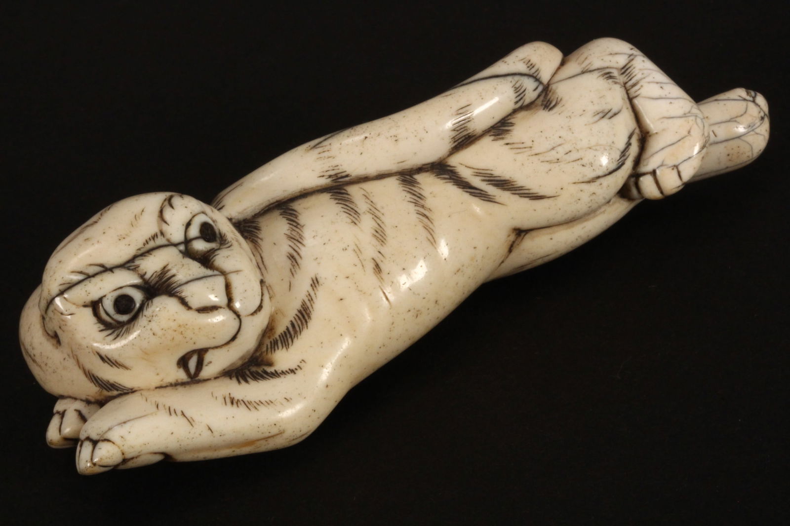 Japanese Late Edo Period Carved Ivory Netsuke, (1 of 4)