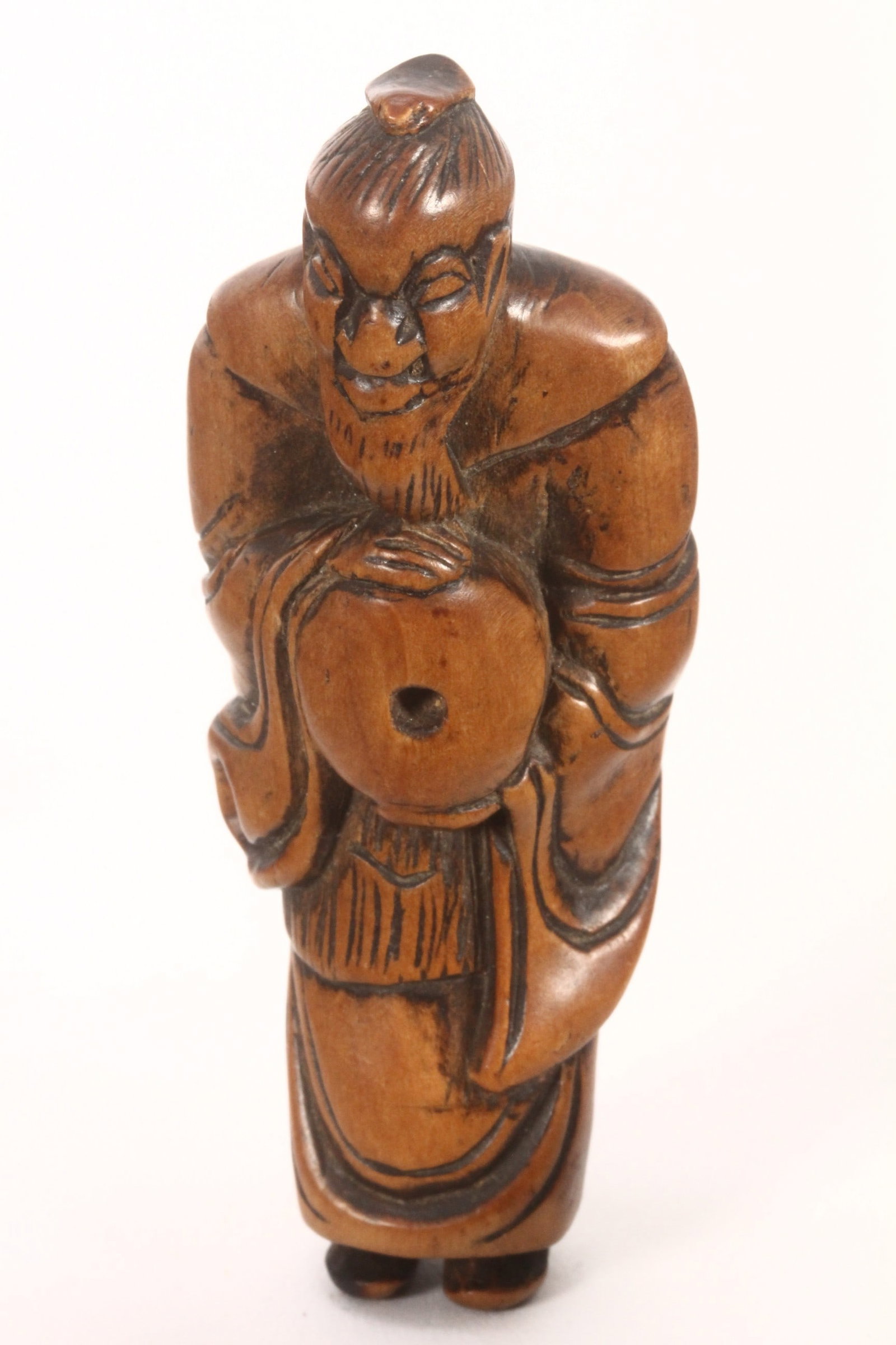 Japanese Meiji Period Carved Wood Netsuke, (1 of 6)