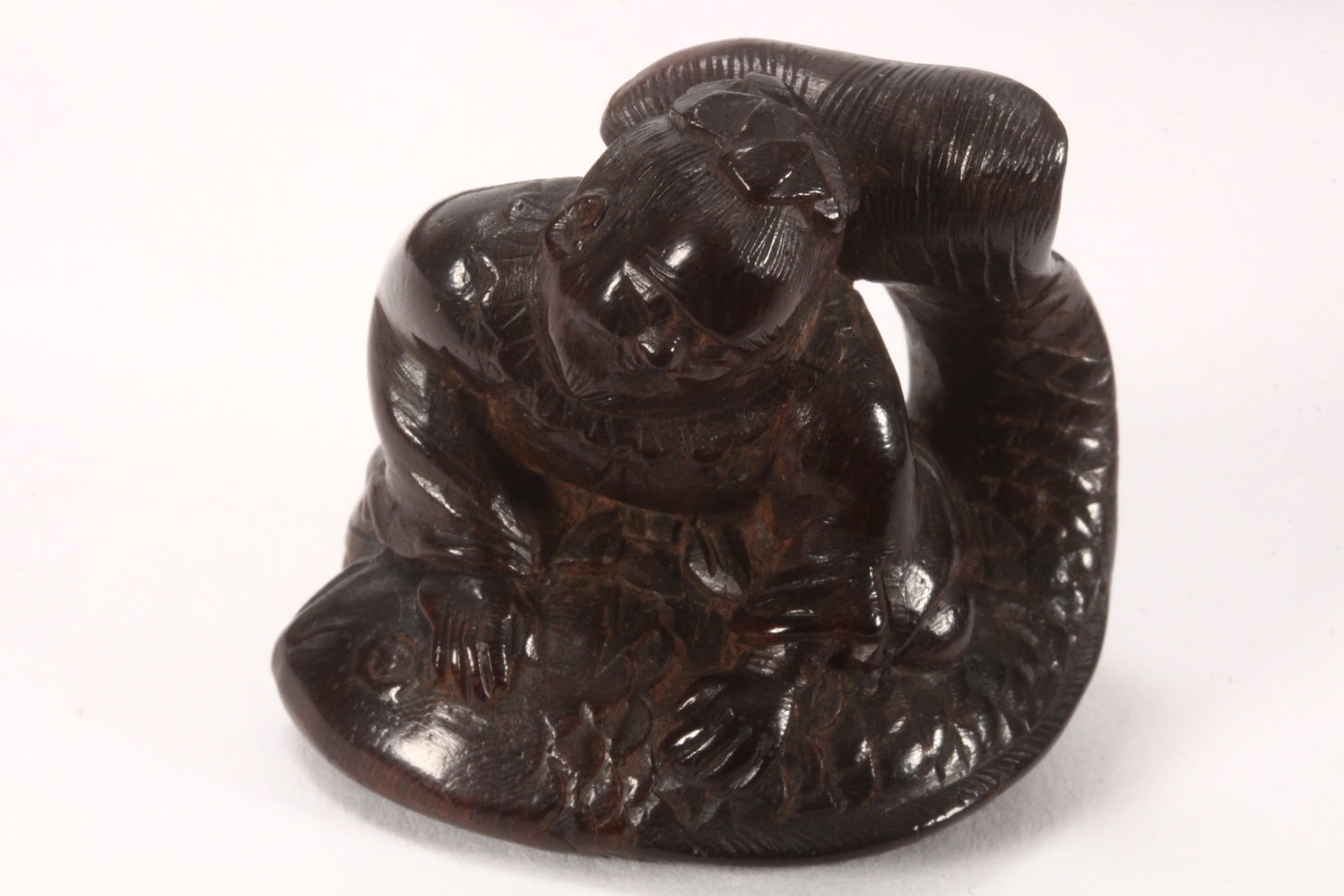 Rare Japanese Wooden Netsuke, (1 of 5)