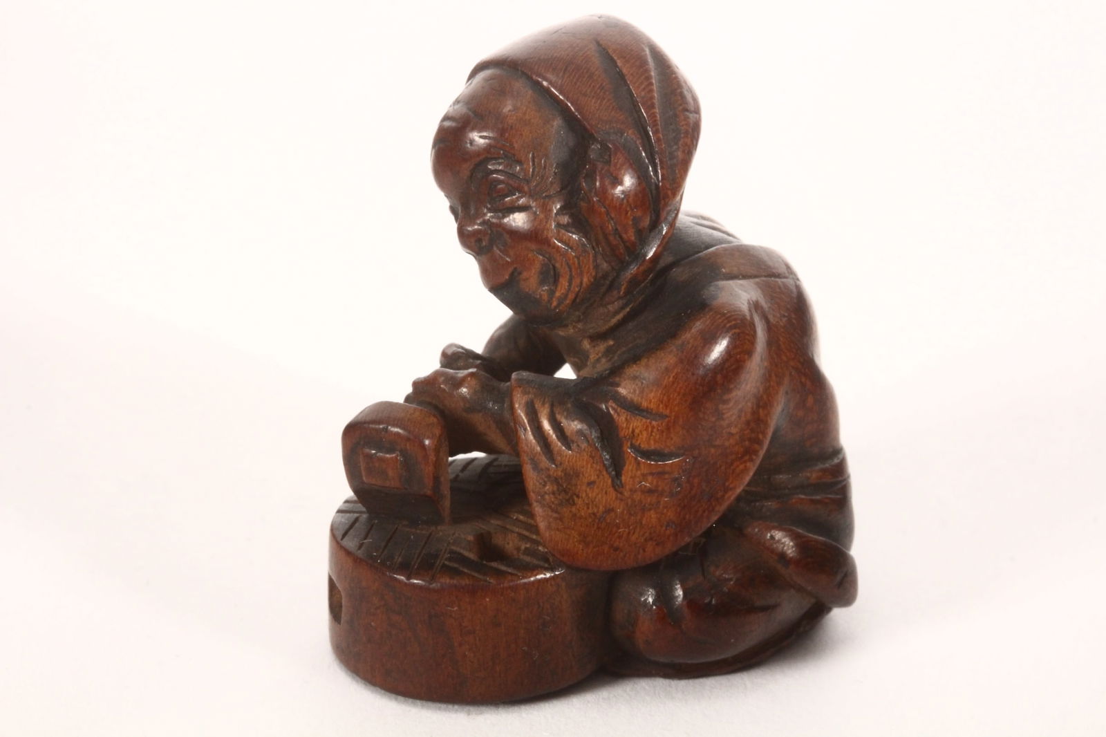 Japanese Edo Period Carved Wooden Netsuke, (1 of 6)
