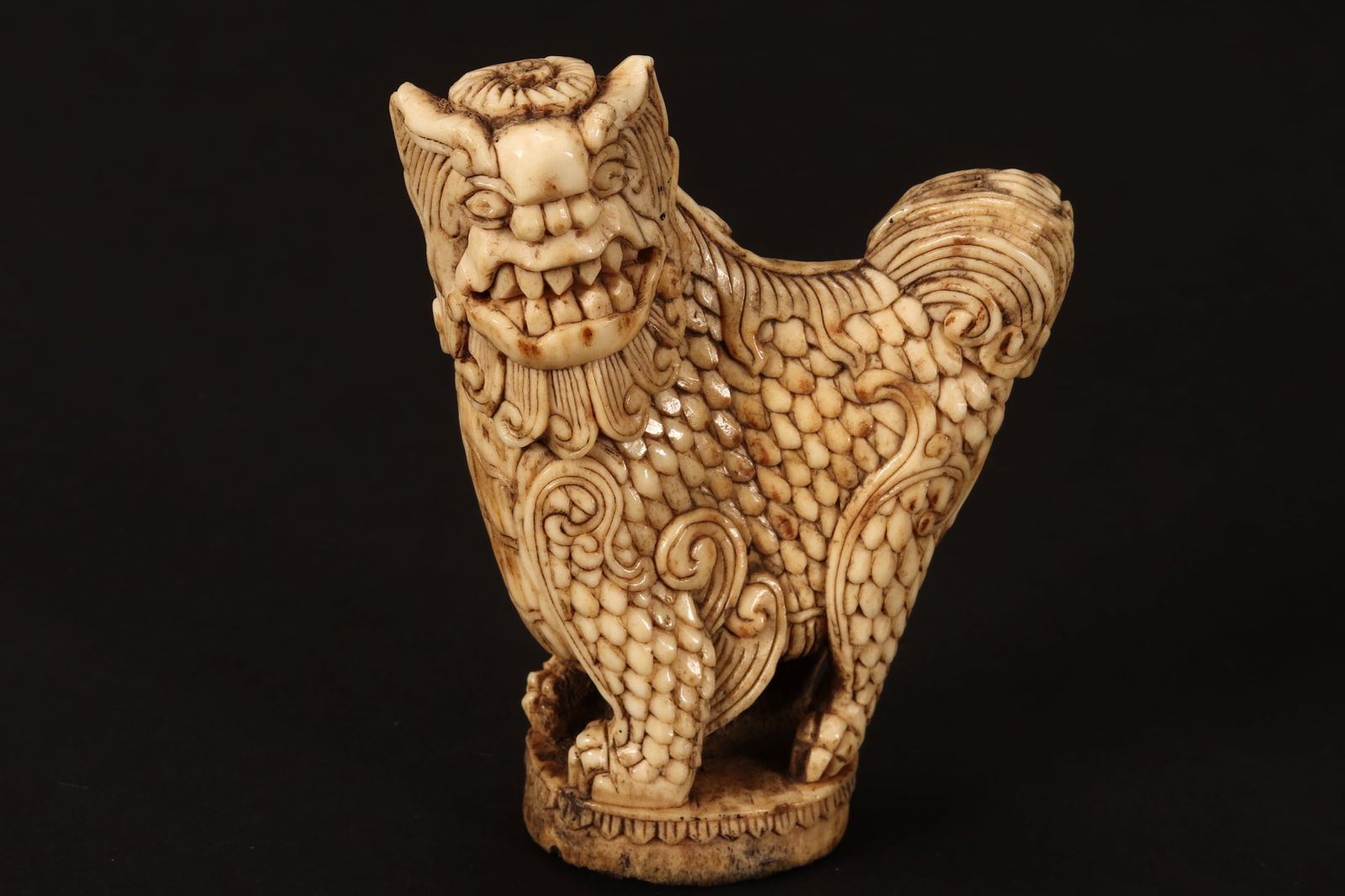 Chinese Qing Dynasty Carved Antler Seal, (1 of 5)