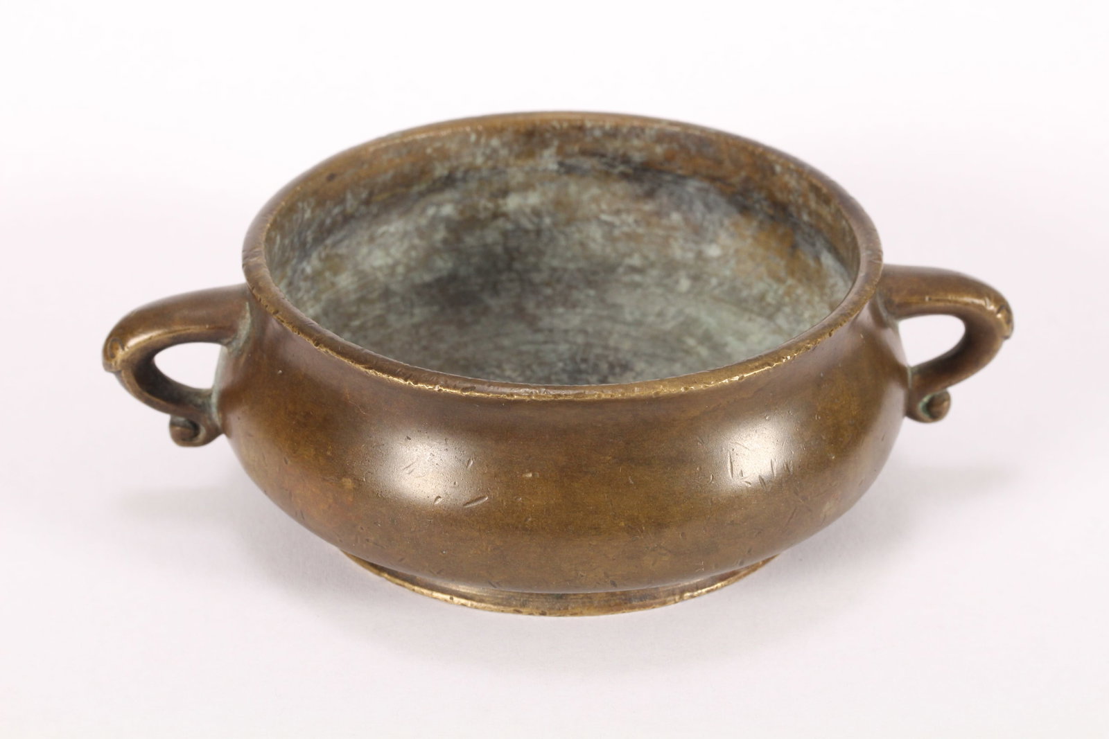 Petit Chinese Twin Handled Bronze Censer, (1 of 4)