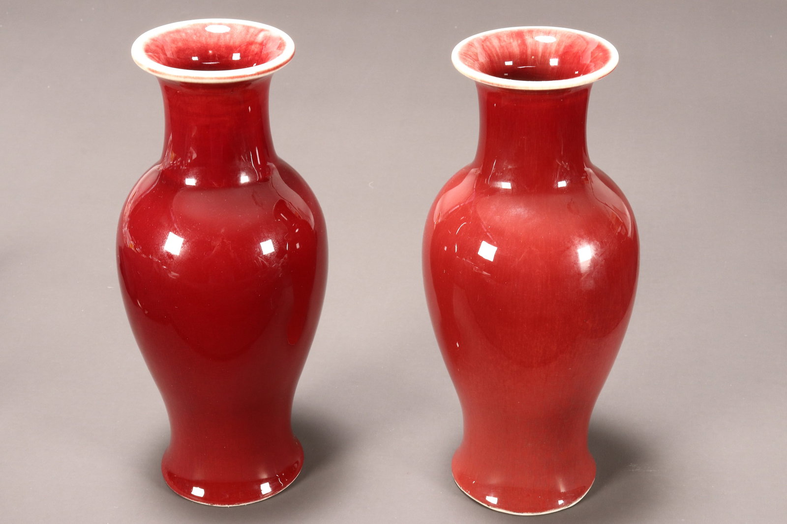 Pair of Chinese Sang de Boeuf Vases, (1 of 4)