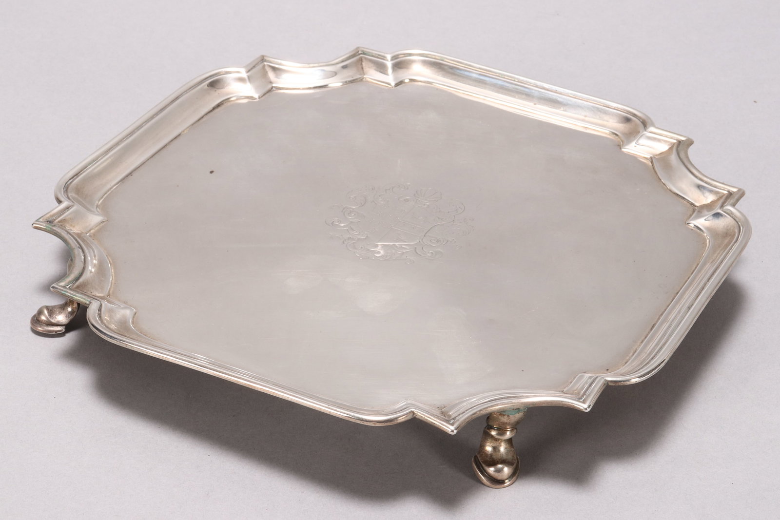 Good George II Sterling Silver Footed Salver, (1 of 6)