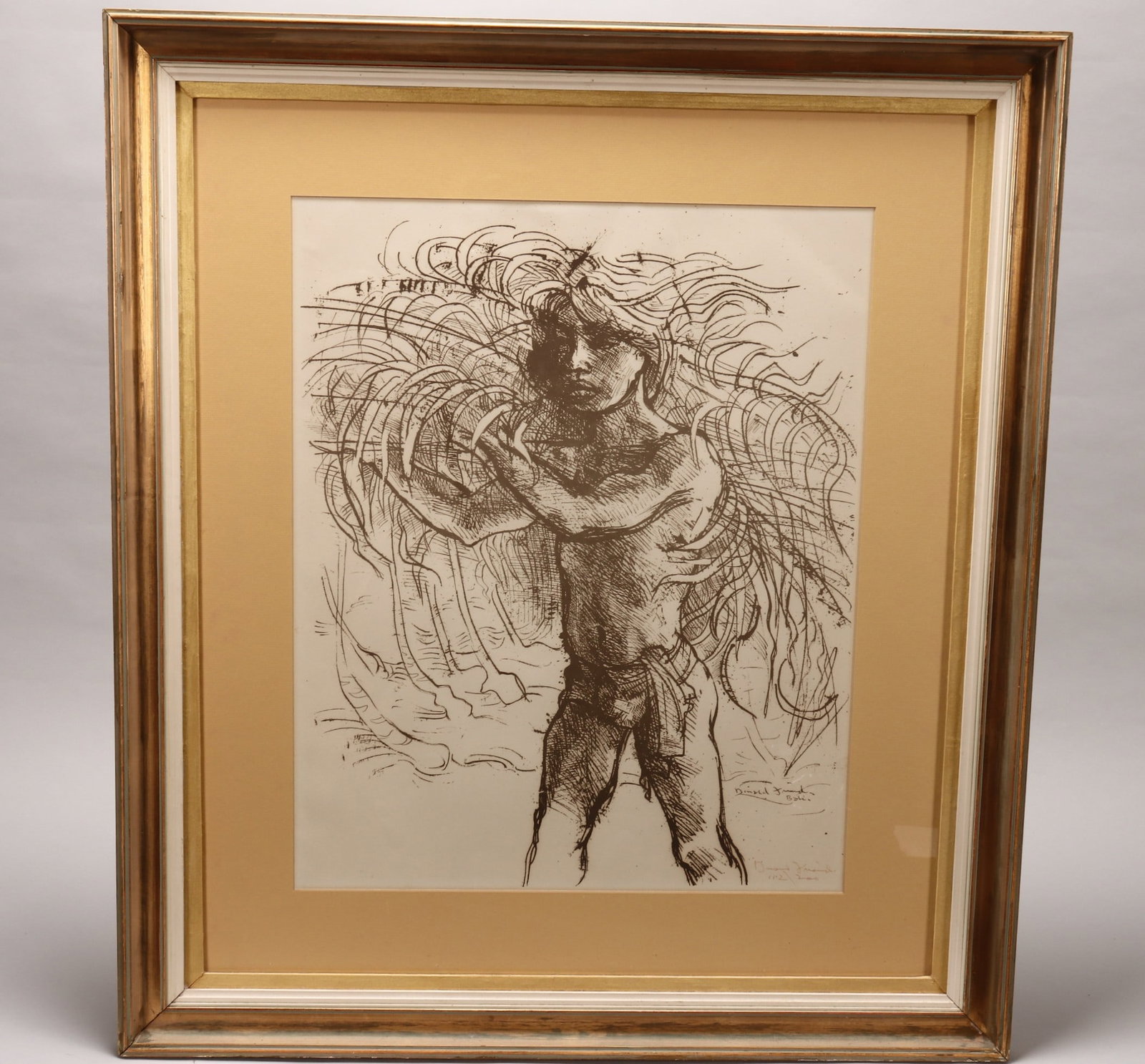 Donald Stuart Leslie Friend (1915-89),: Balinese Boy (From the Cosmic Turtle Series) lithograph, ed.112/200 signed and editioned in pen lower right 61cm x 49.5cm
