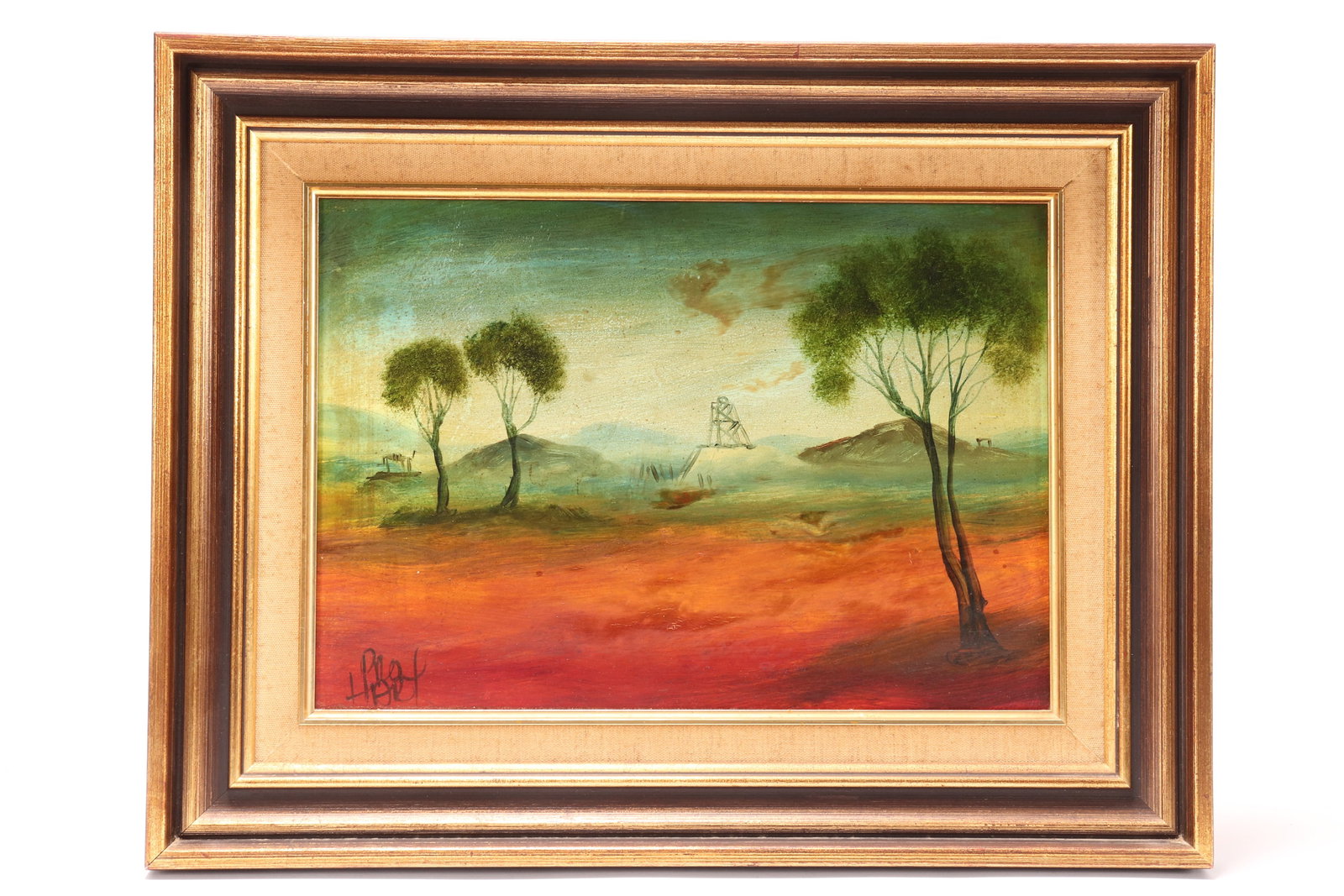 Kevin Charles (Pro) Hart (1928-2006),: Mine Study, 1976 oil on board signed lower left, titled and dated verso 23.5cm x 34cm
