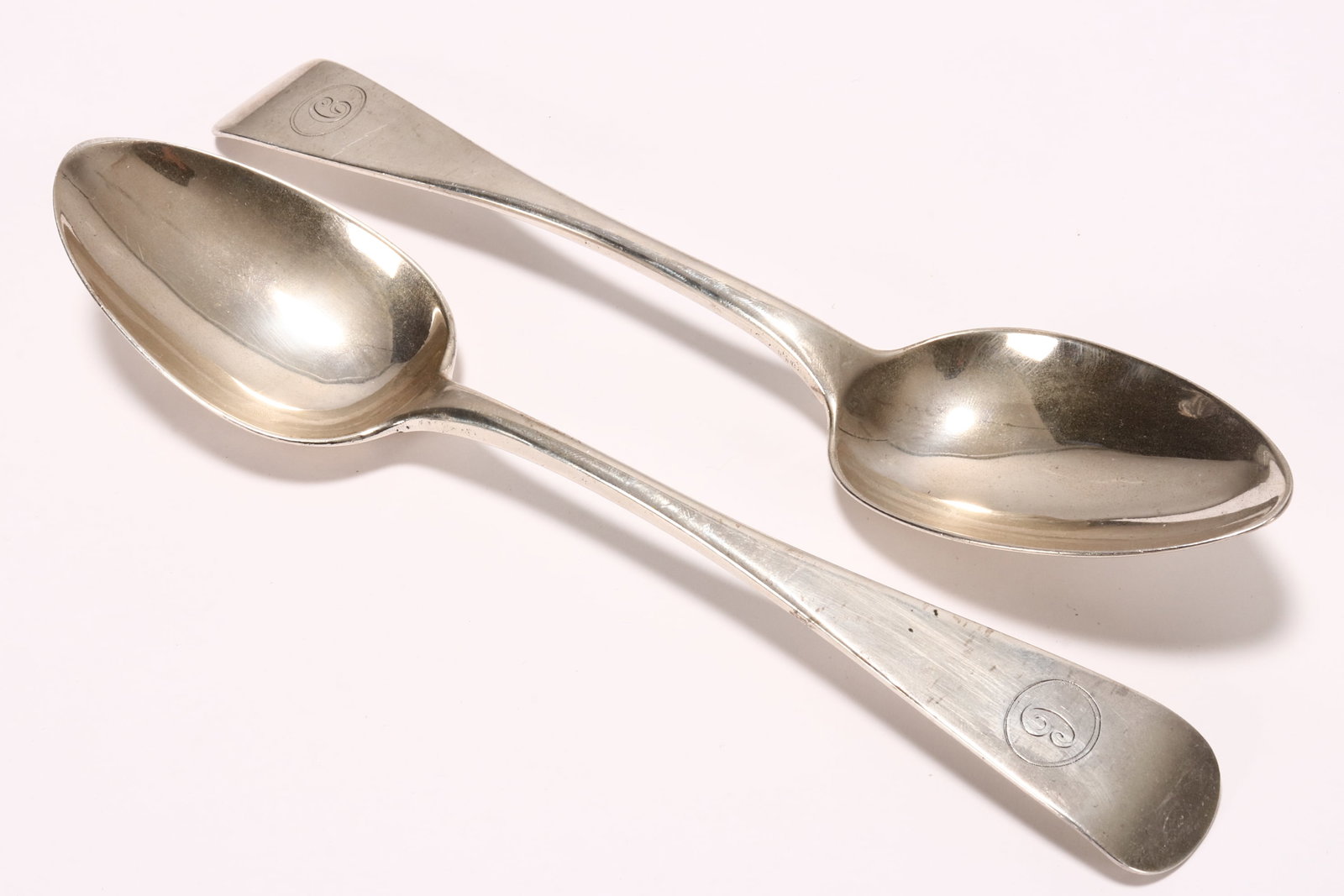 Pair of Colonial Australian Sterling Silver Table Spoons, (1 of 3)
