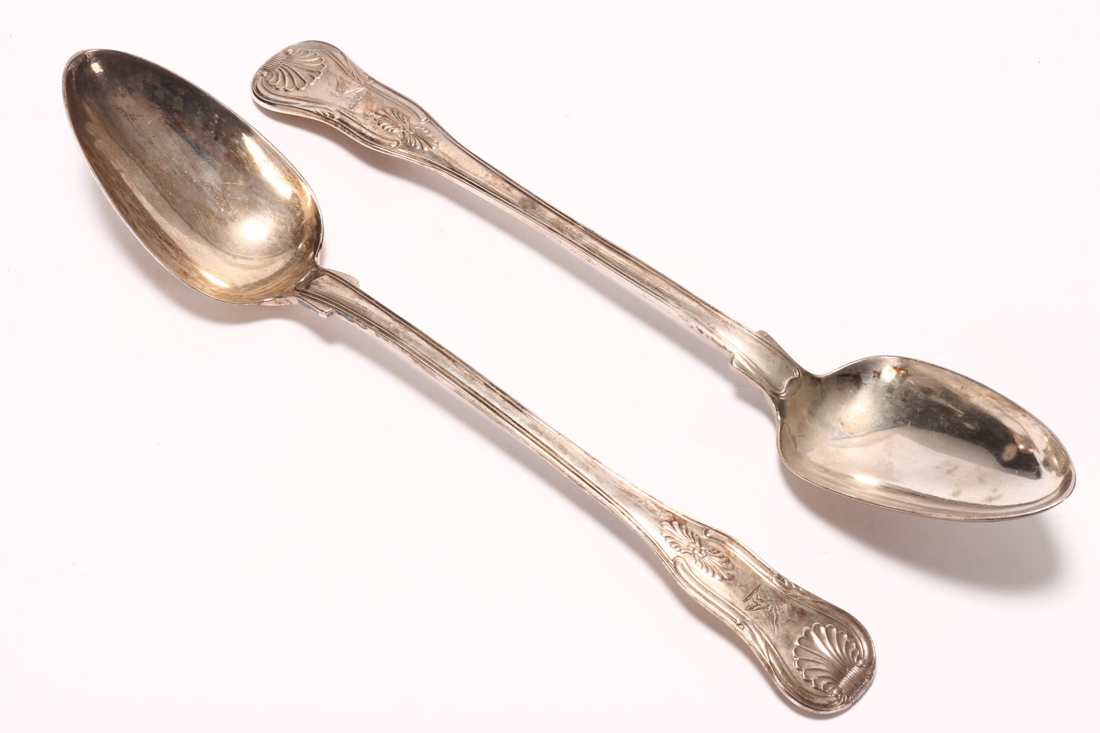 Pair of George IV Sterling Silver Basting Spoons, (1 of 3)