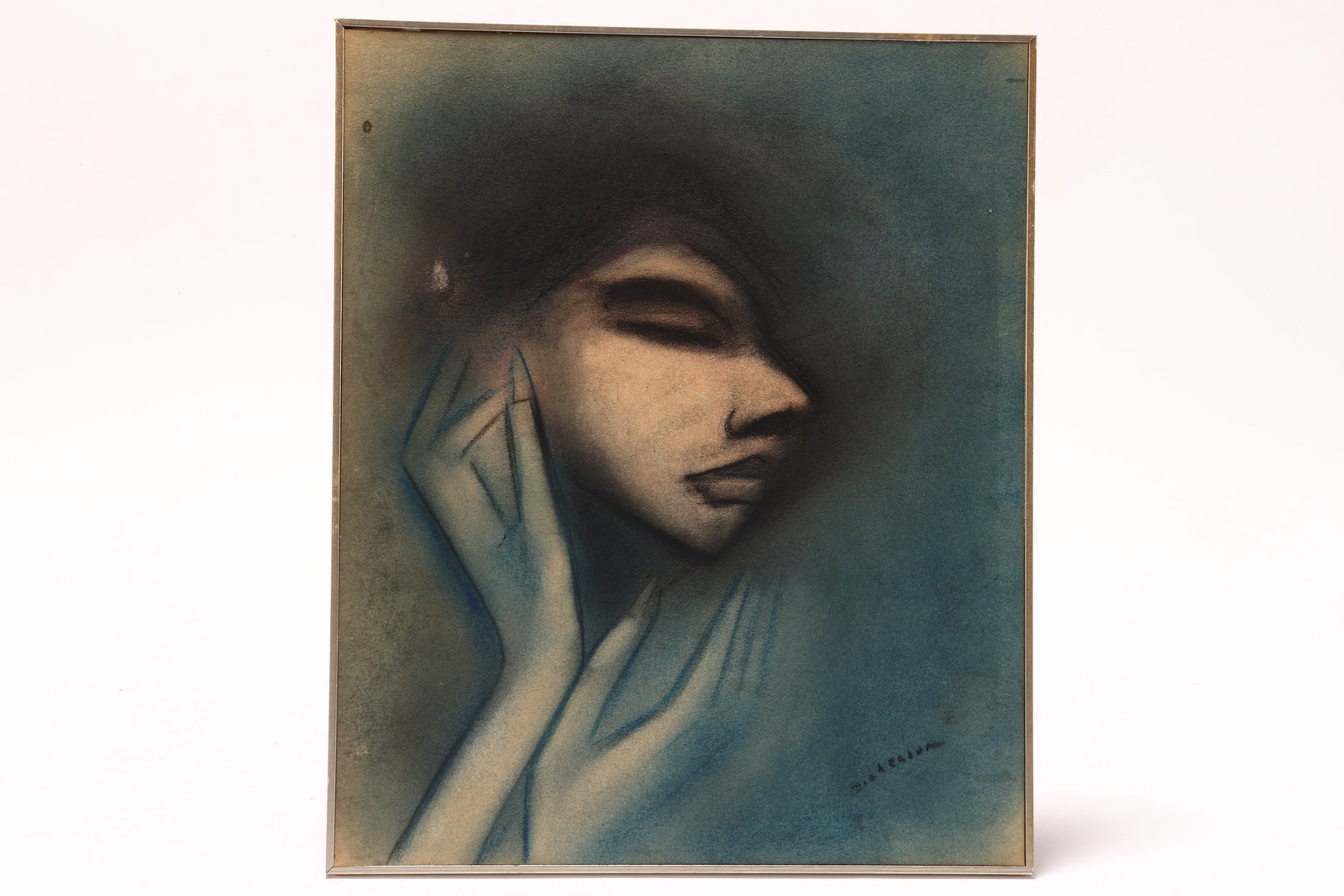 Robert Henry (Bob) Dickerson (1924-2015),: Portrait of a Woman pastel on paper laid on board signed lower right 37.5cm x 31cm