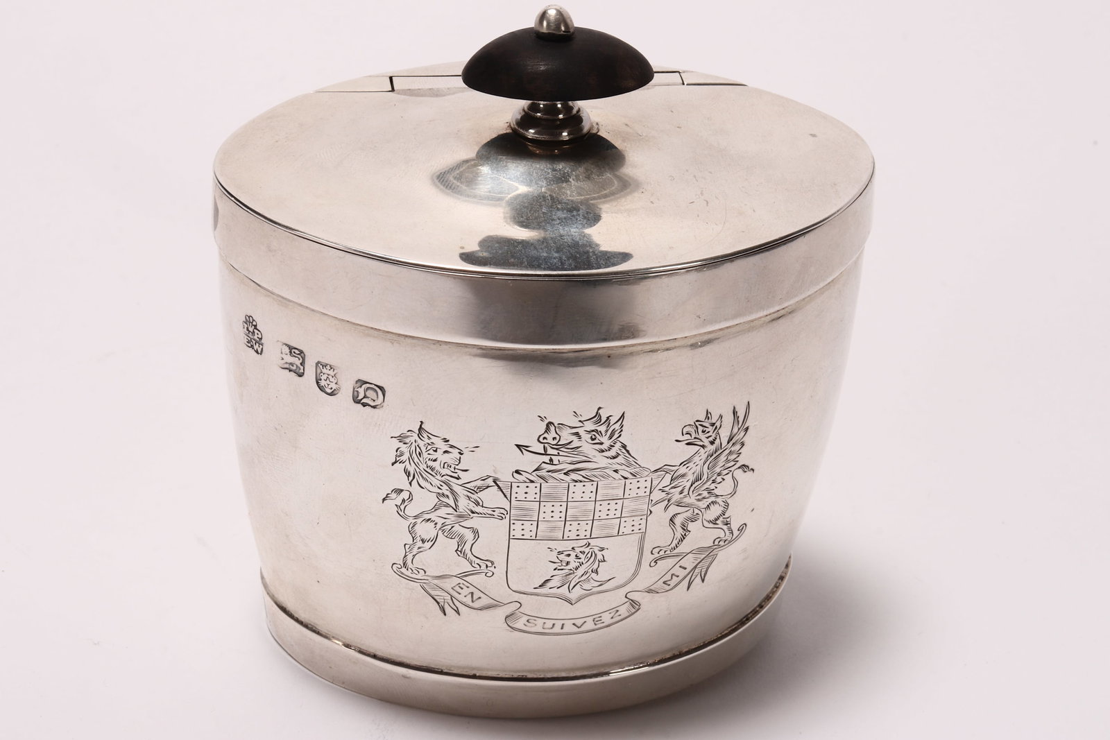 Late George II Sterling Silver Tea Caddy, (1 of 3)