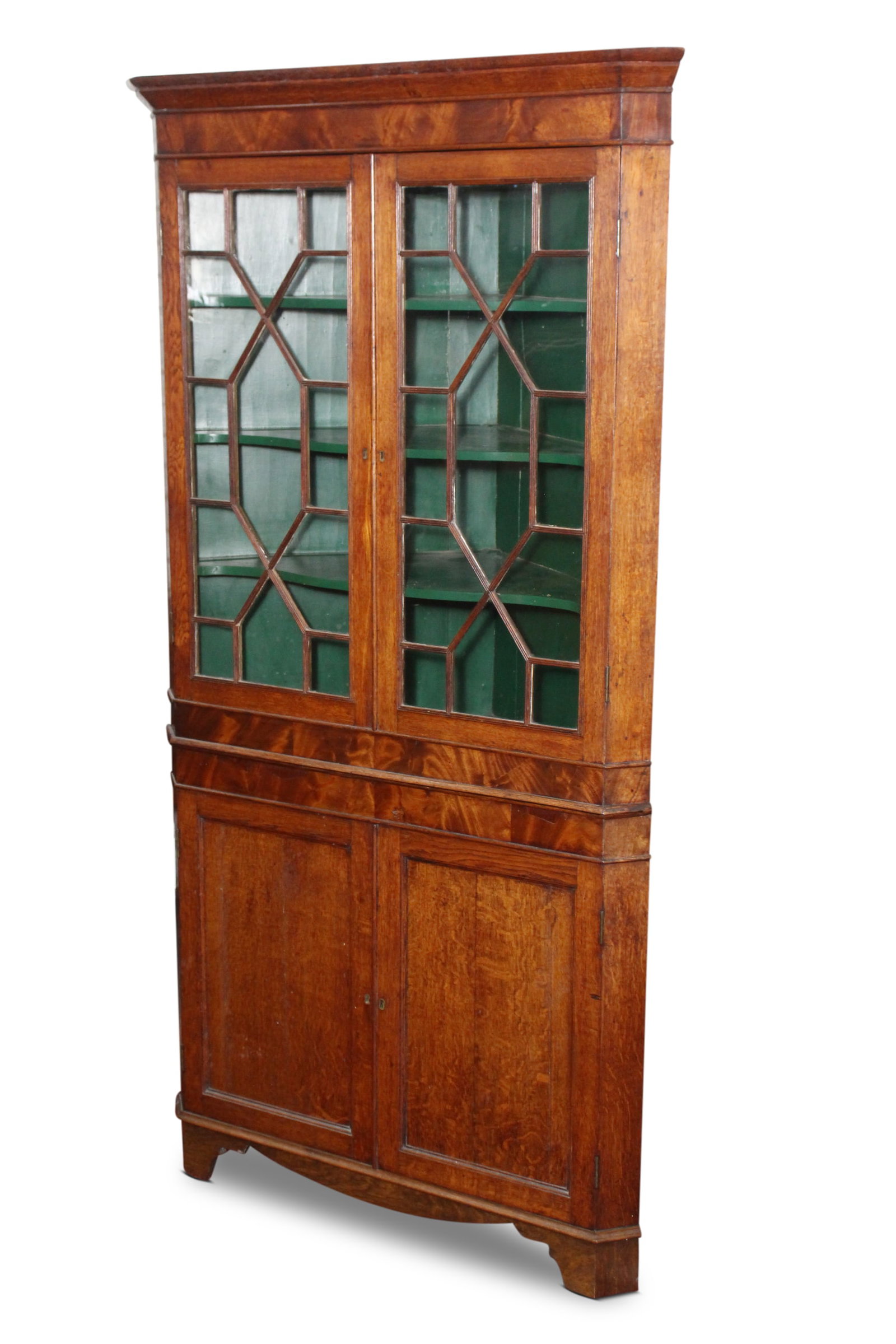 Wonderful Late George III Oak Corner Cabinet, (1 of 4)
