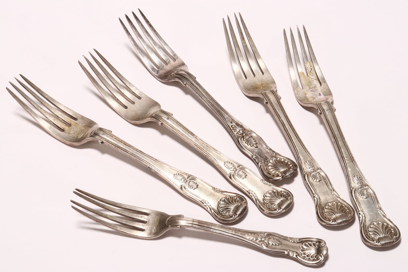 Five George IV Sterling Silver Main Forks, (1 of 3)