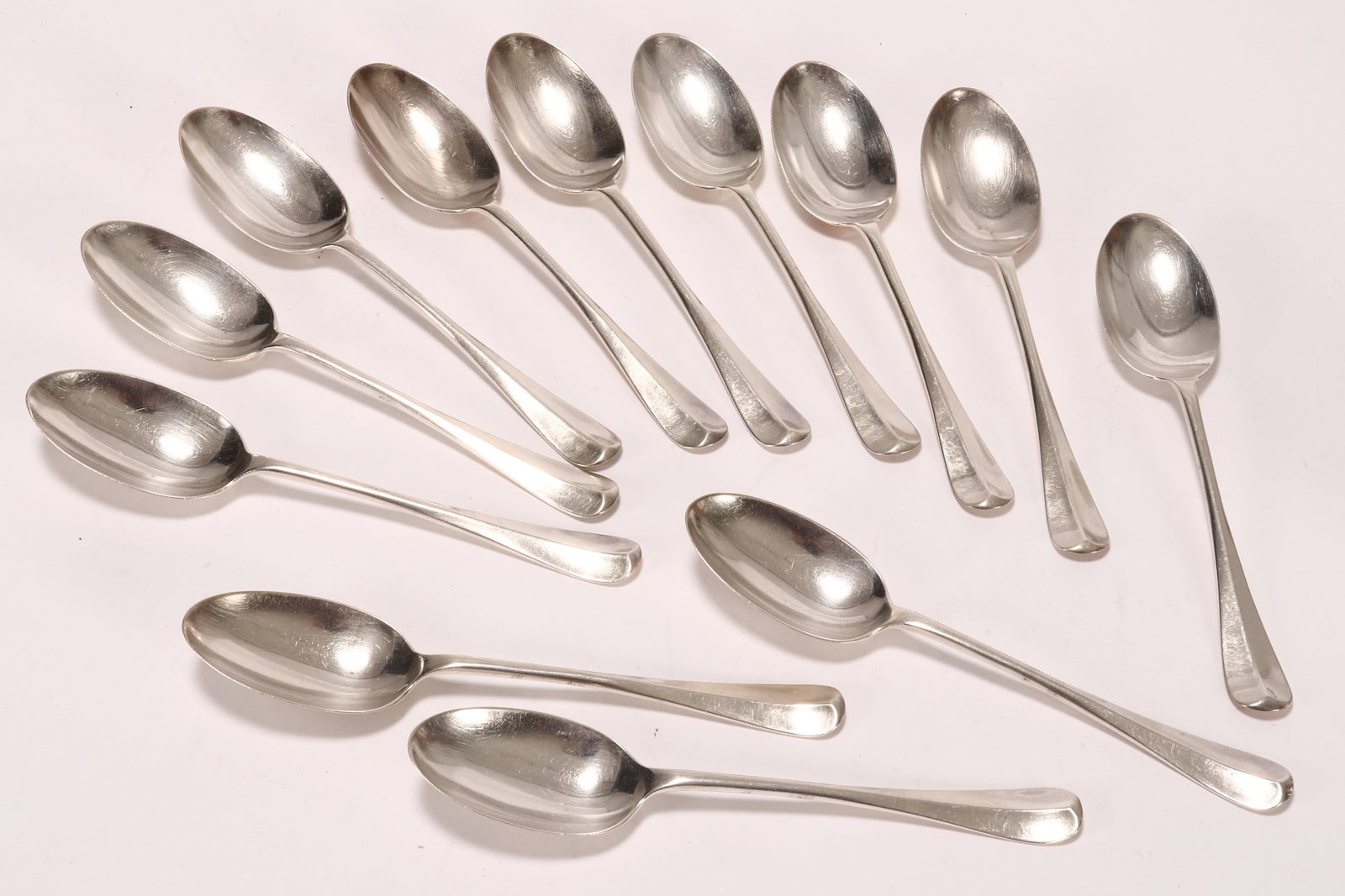 Twelve Victorian Sterling Silver Spoons, (1 of 4)