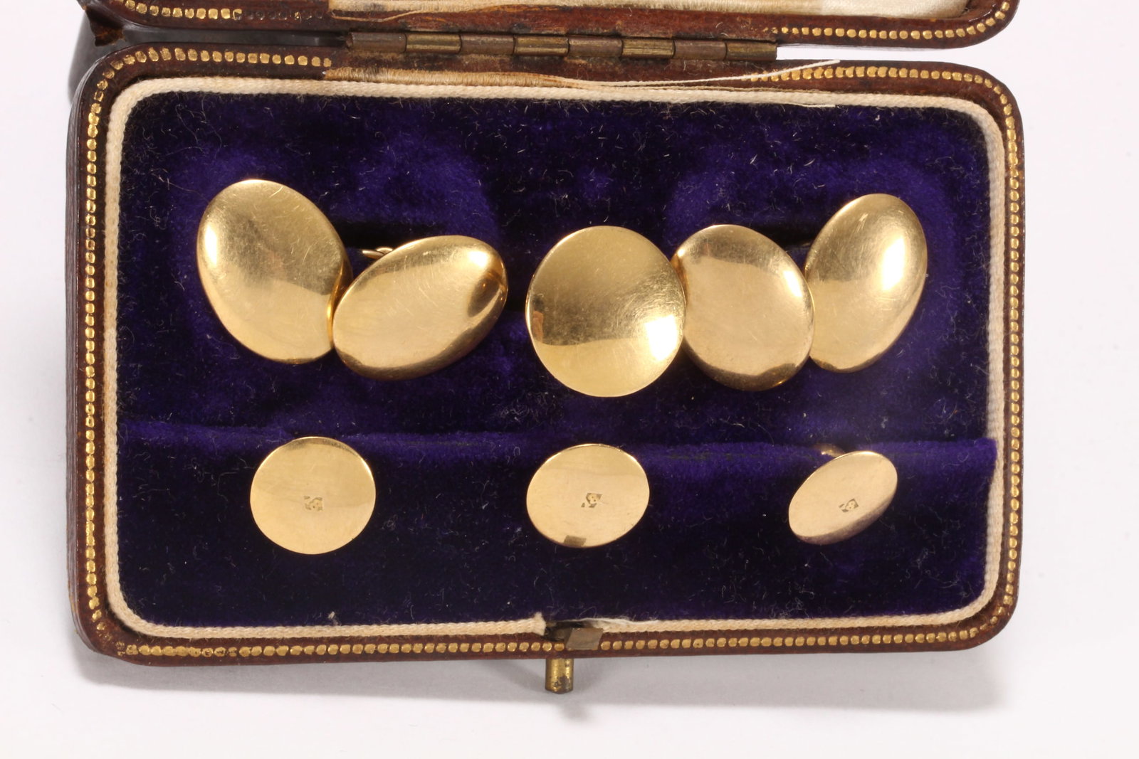 George V 18ct Gold Cufflink & Studs Set, (1 of 2)