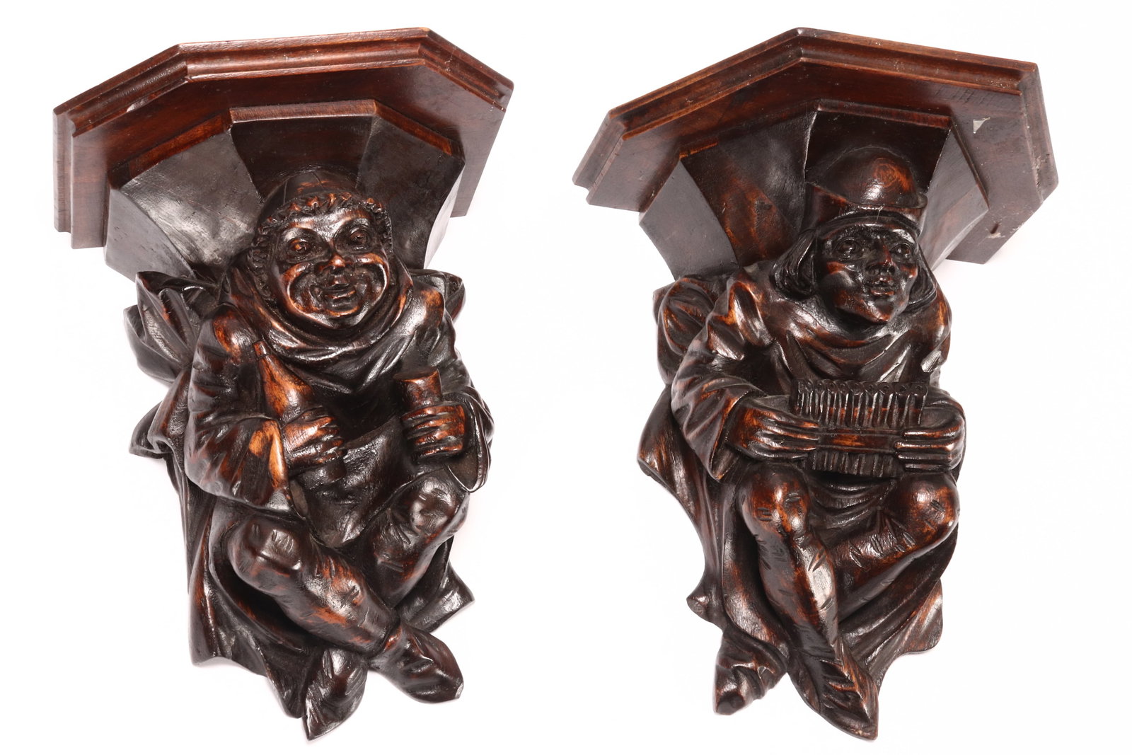 Pair of Late 19th/20th Century Italian Figural Wall Brackets, (1 of 3)
