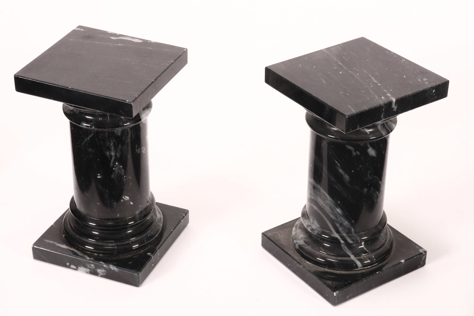 Pair of Italian Black Marble Stands, (1 of 2)