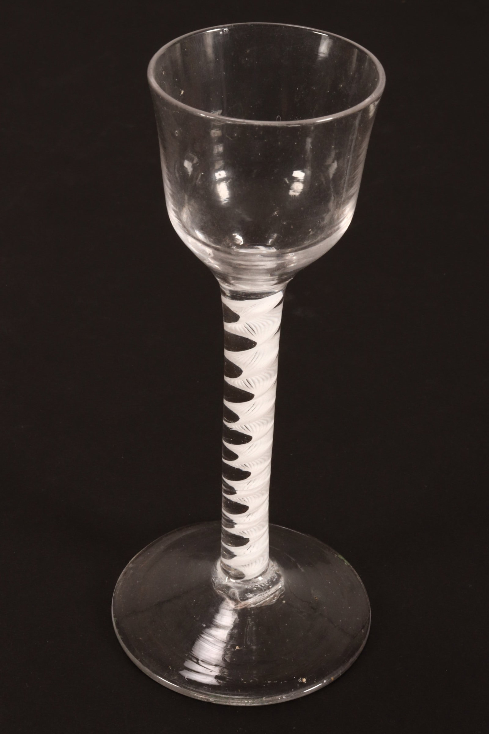 18th Century British Opaque Twist Wine Glass, (1 of 3)