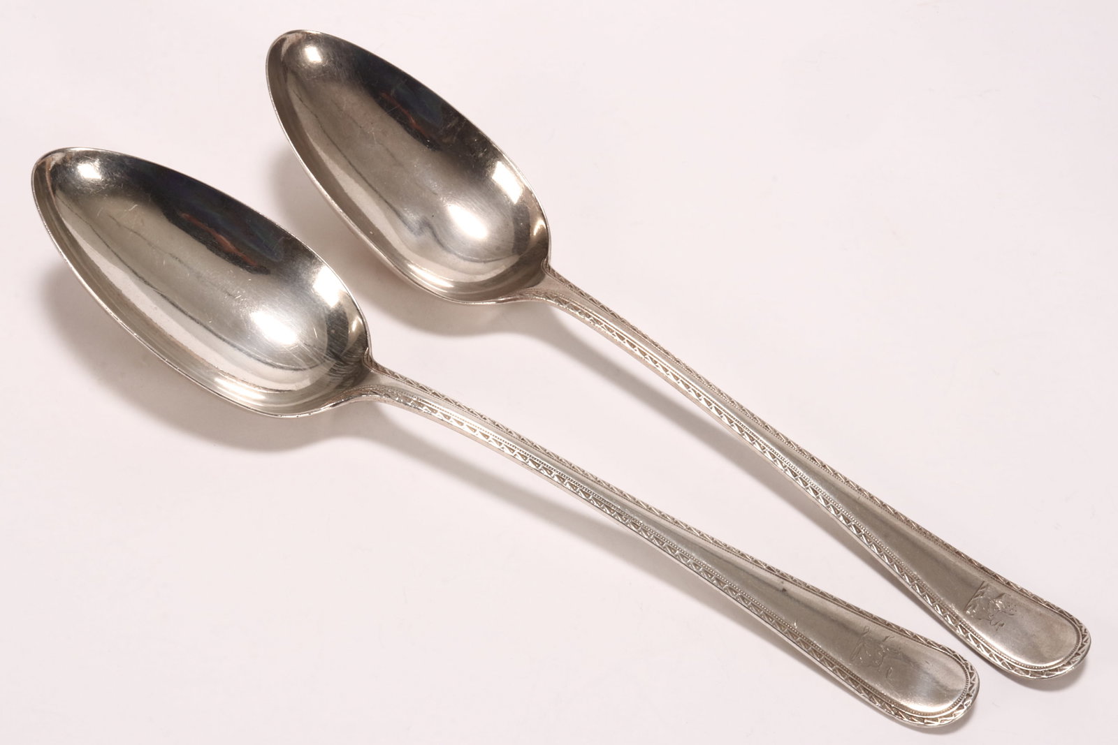 Pair of Victorian Sterling Silver Table Spoons, (1 of 5)