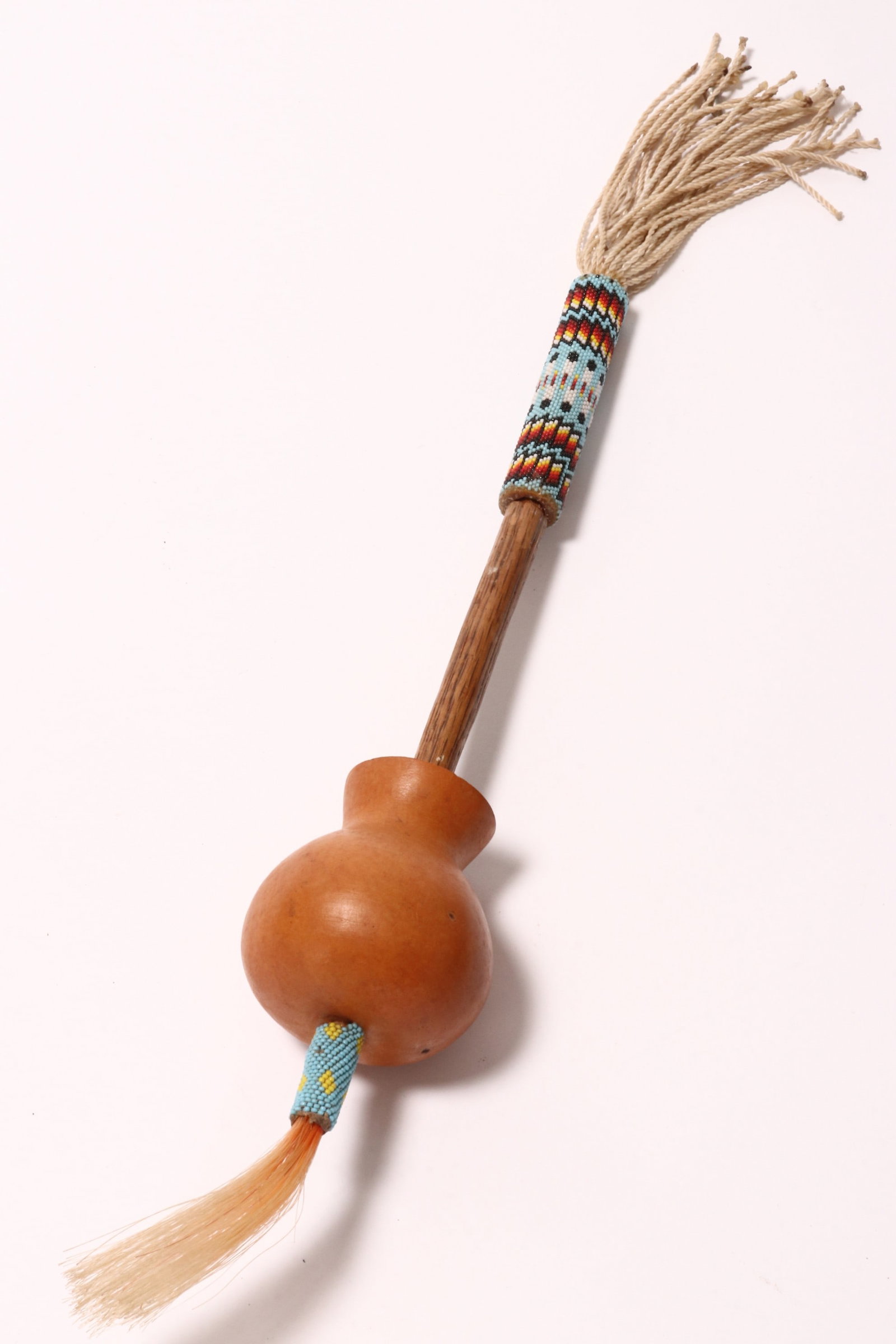 Southern Plains Peyote Gourd Rattle, (1 of 1)