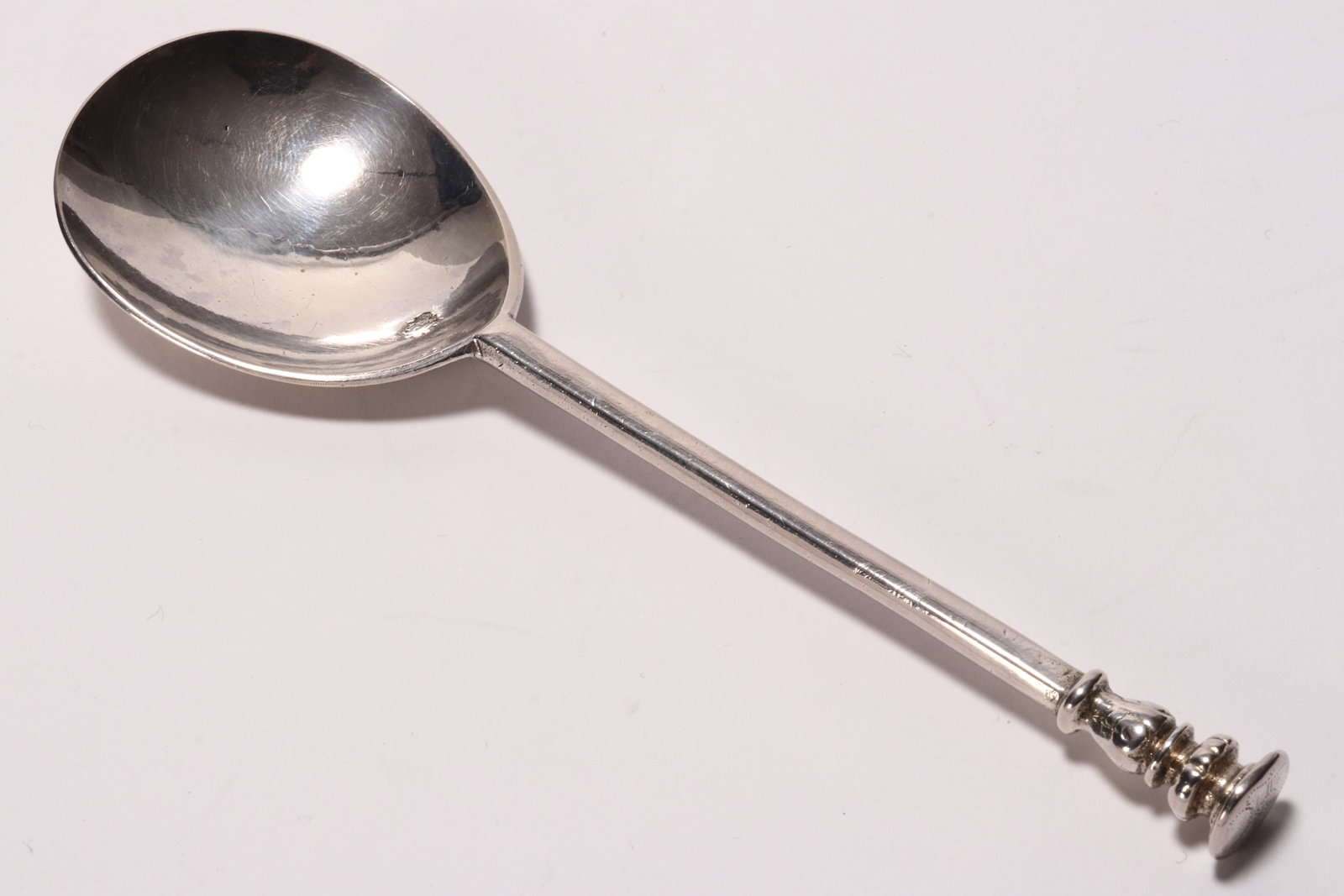 James I Sterling Silver Seal Top Spoon, (1 of 6)
