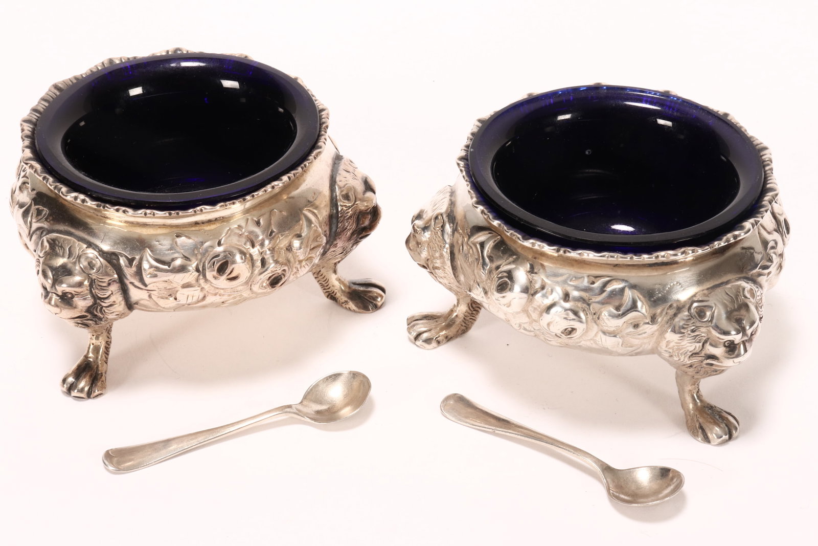 Pair of Victorian Sterling Silver Salts, (1 of 5)