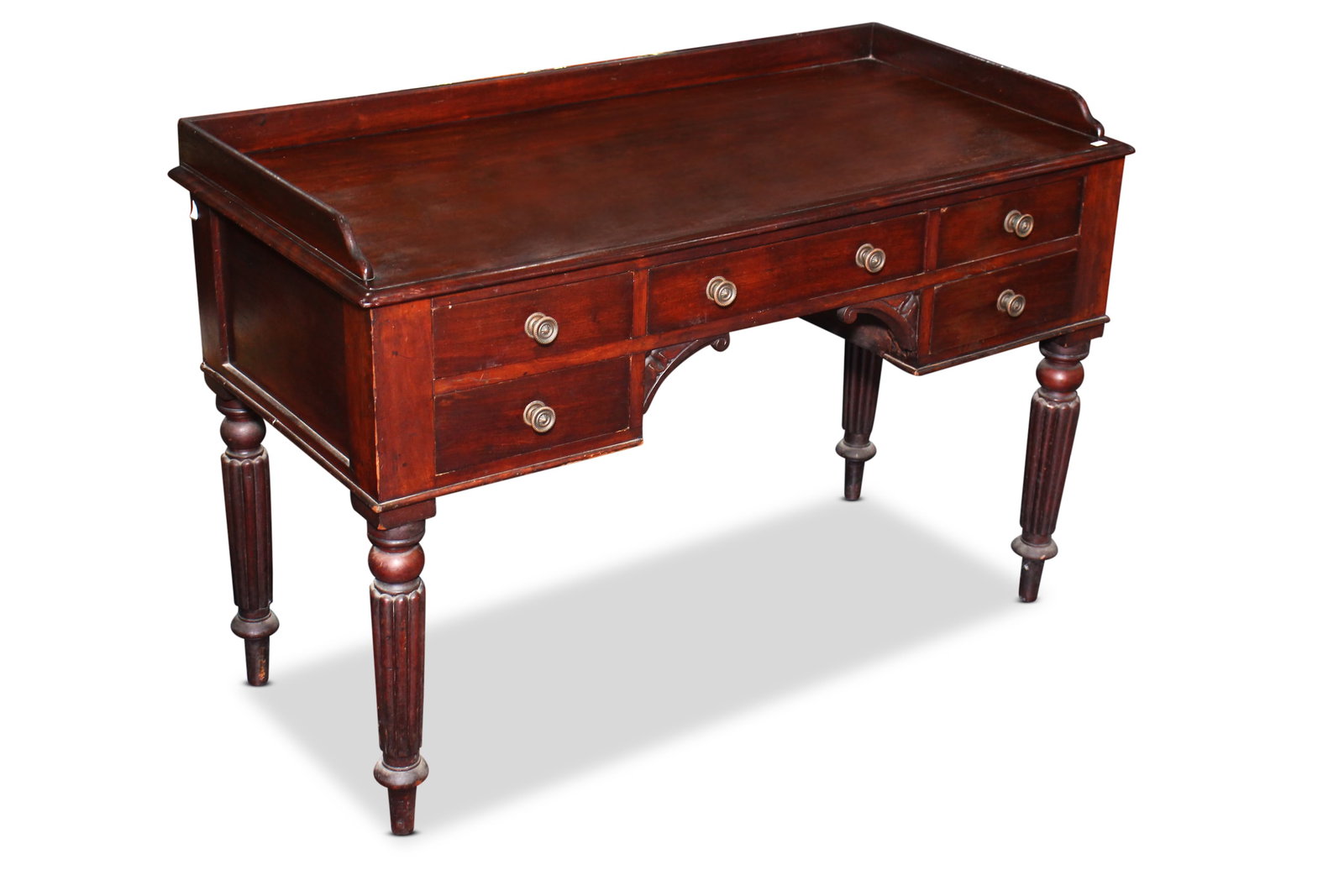 Early Victorian Mahogany Writing Desk, (1 of 2)