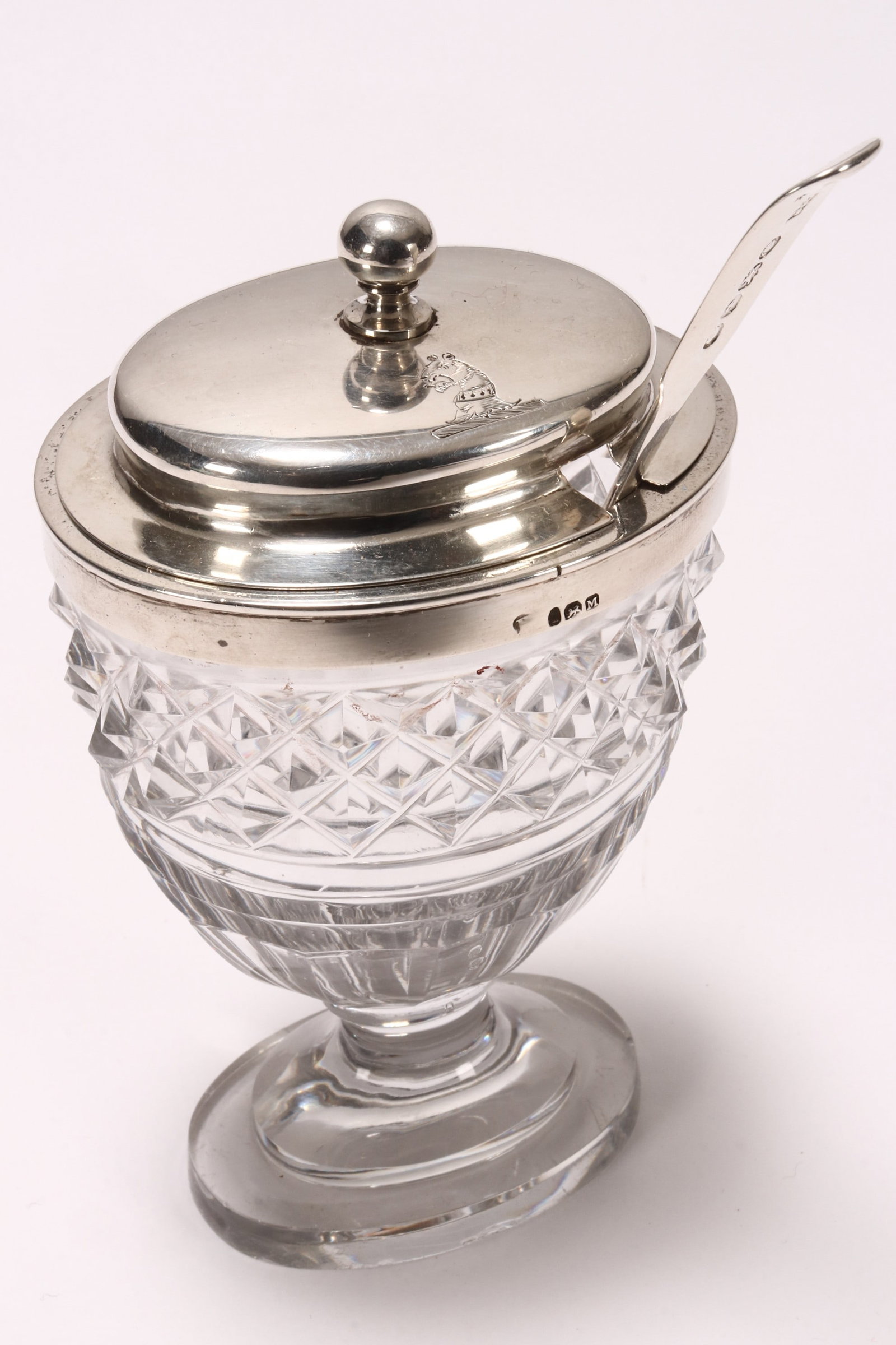 George III Sterling Silver and Glass Condiment Jar (1 of 3)