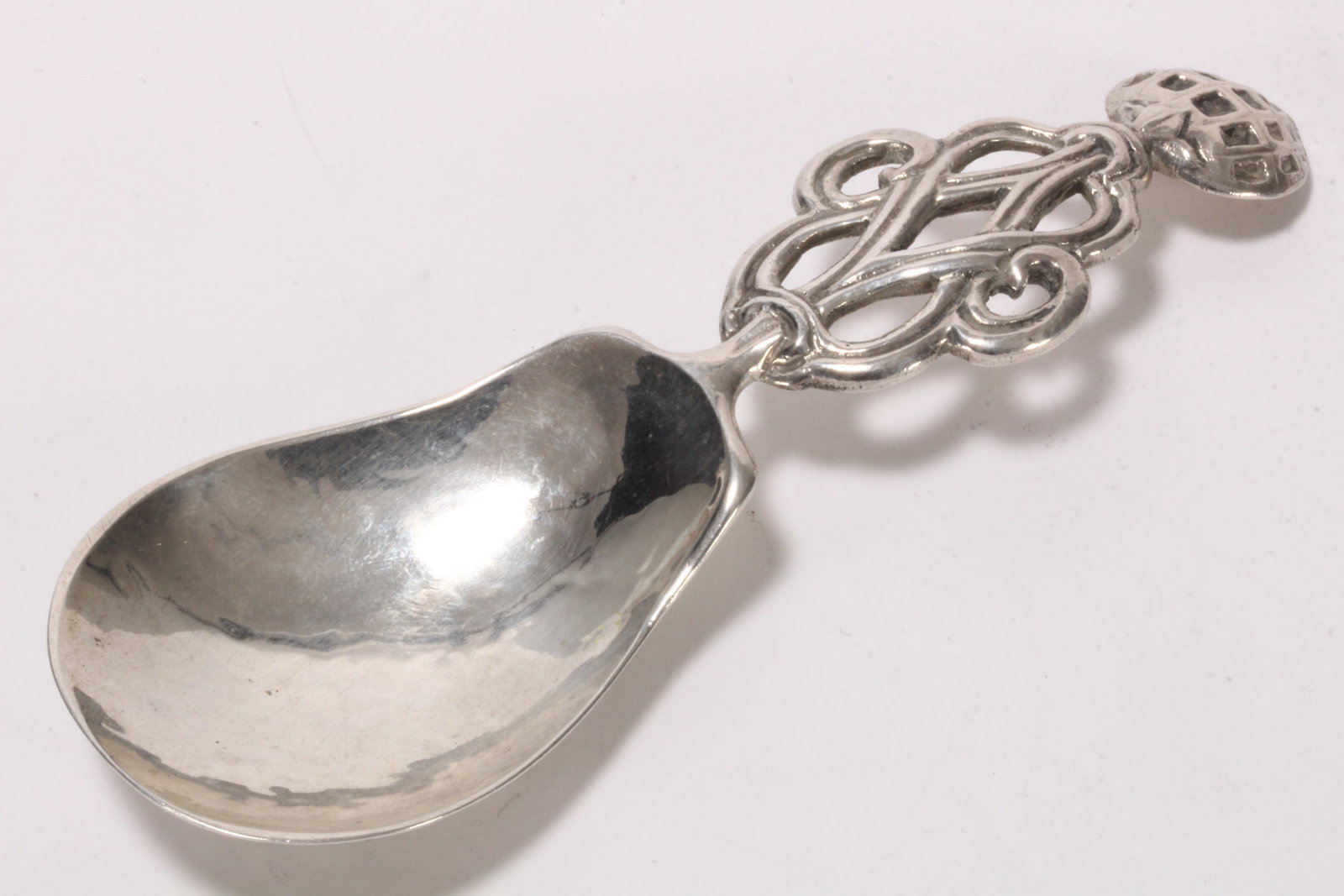 Arts and Crafts Sterling Silver Caddy Spoon, (1 of 4)